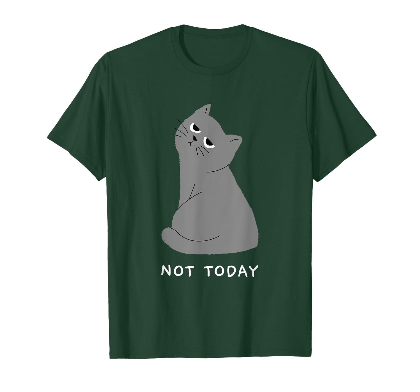 Not Today Cat Shirt Women Funny Cartoon Cute Nope Lazy Top T-Shirt