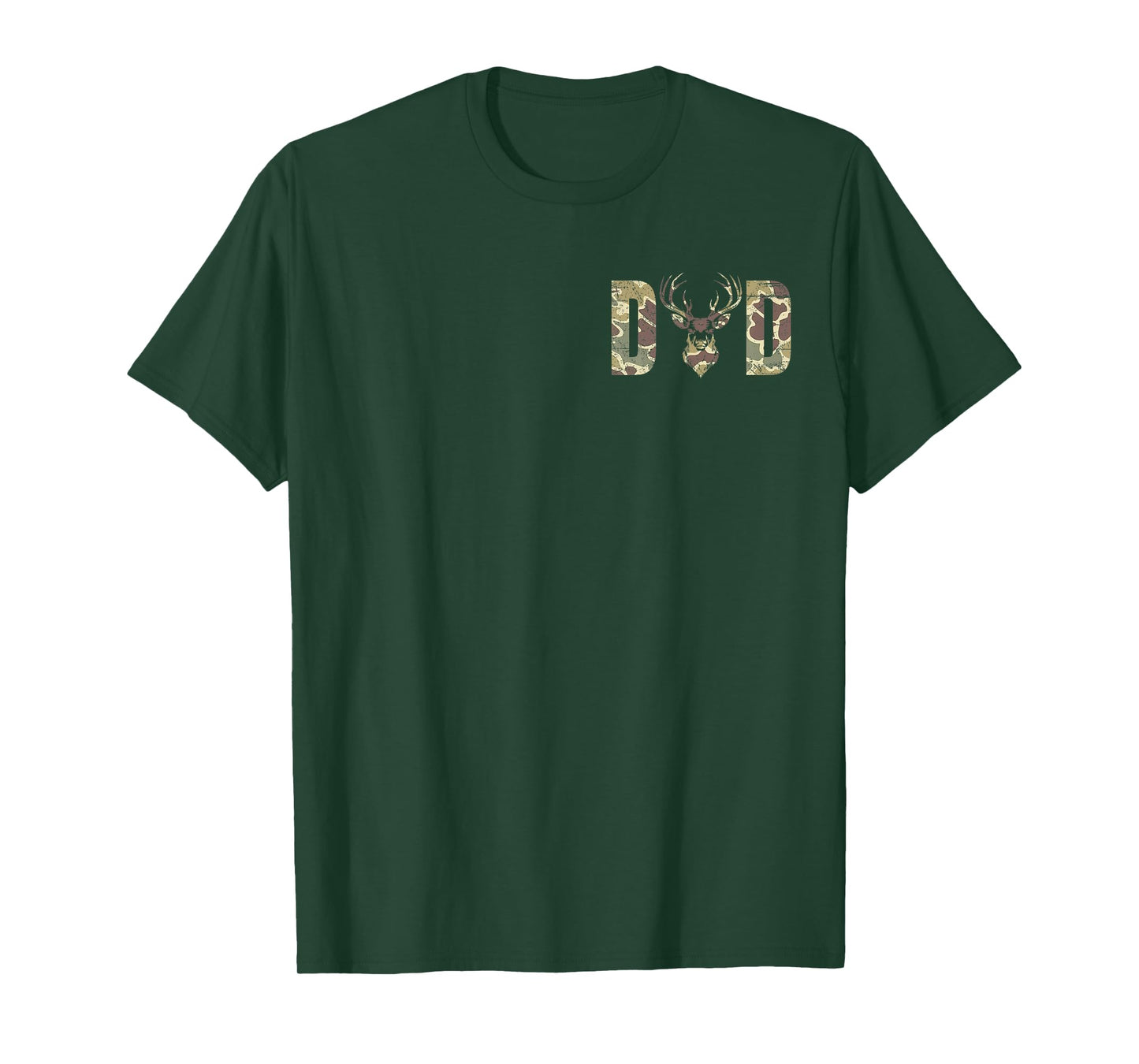 Old School Camo Dad Hunting Camouflage Deer Pocket Tee T-Shirt