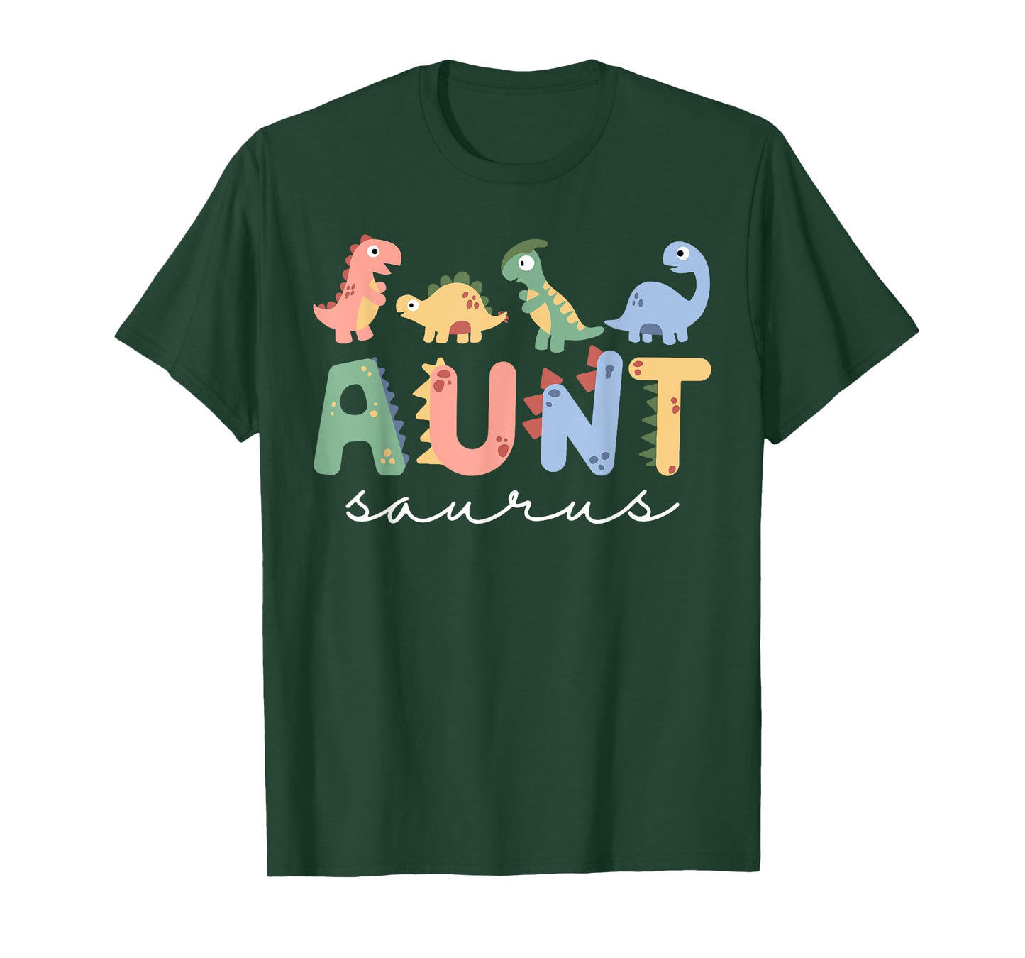 Funny Cute Aunt Saurus T Rex Dinosaur Aunt Saurus Family T-Shirt
