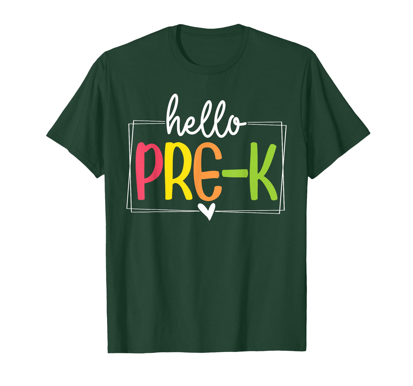 Hello Pre-K Preschool Back to School First Day Teacher Kids T-Shirt