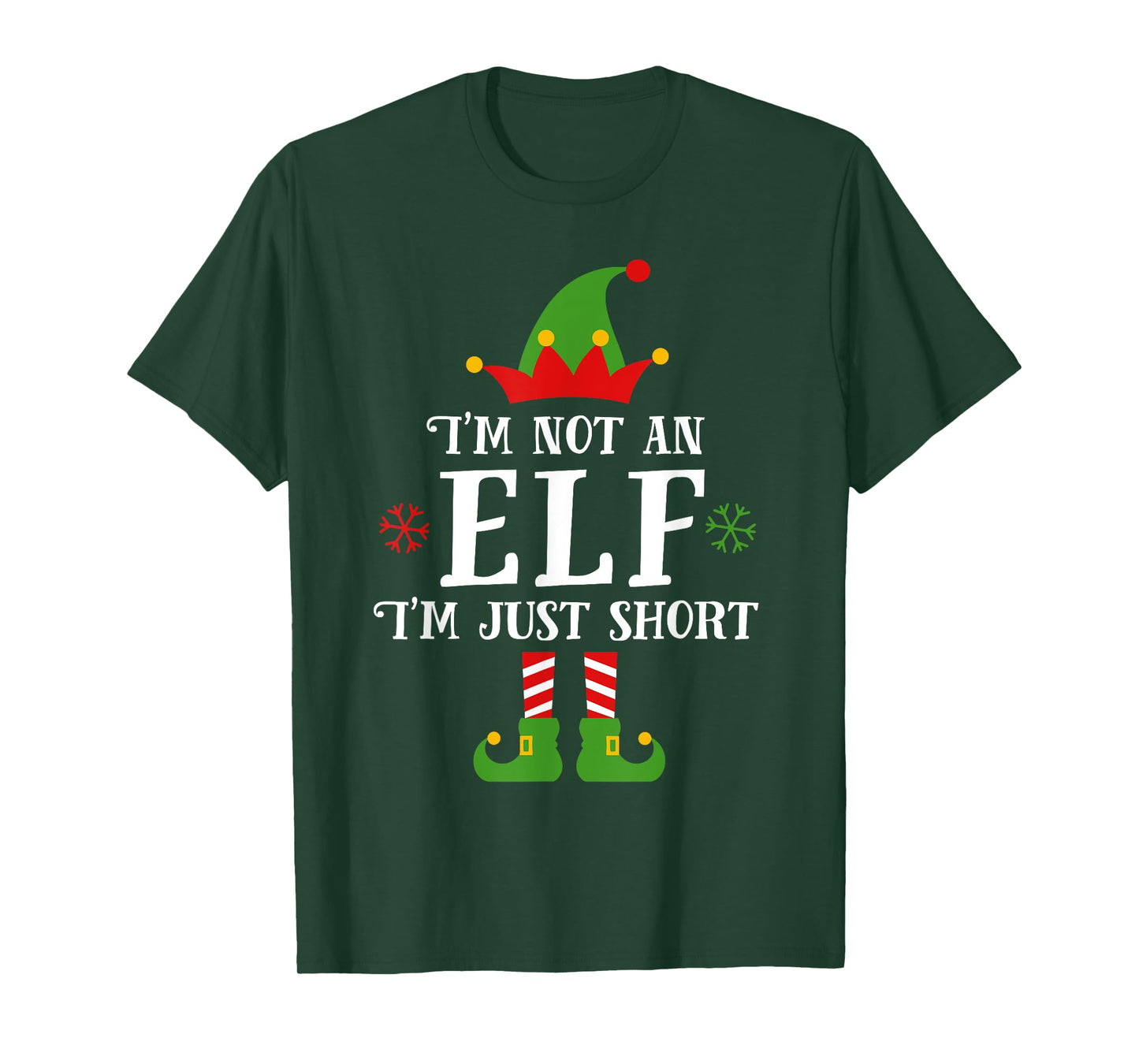 Im Not An Elf Family Christmas Pjs Matching Men Women Kids T-Shirt