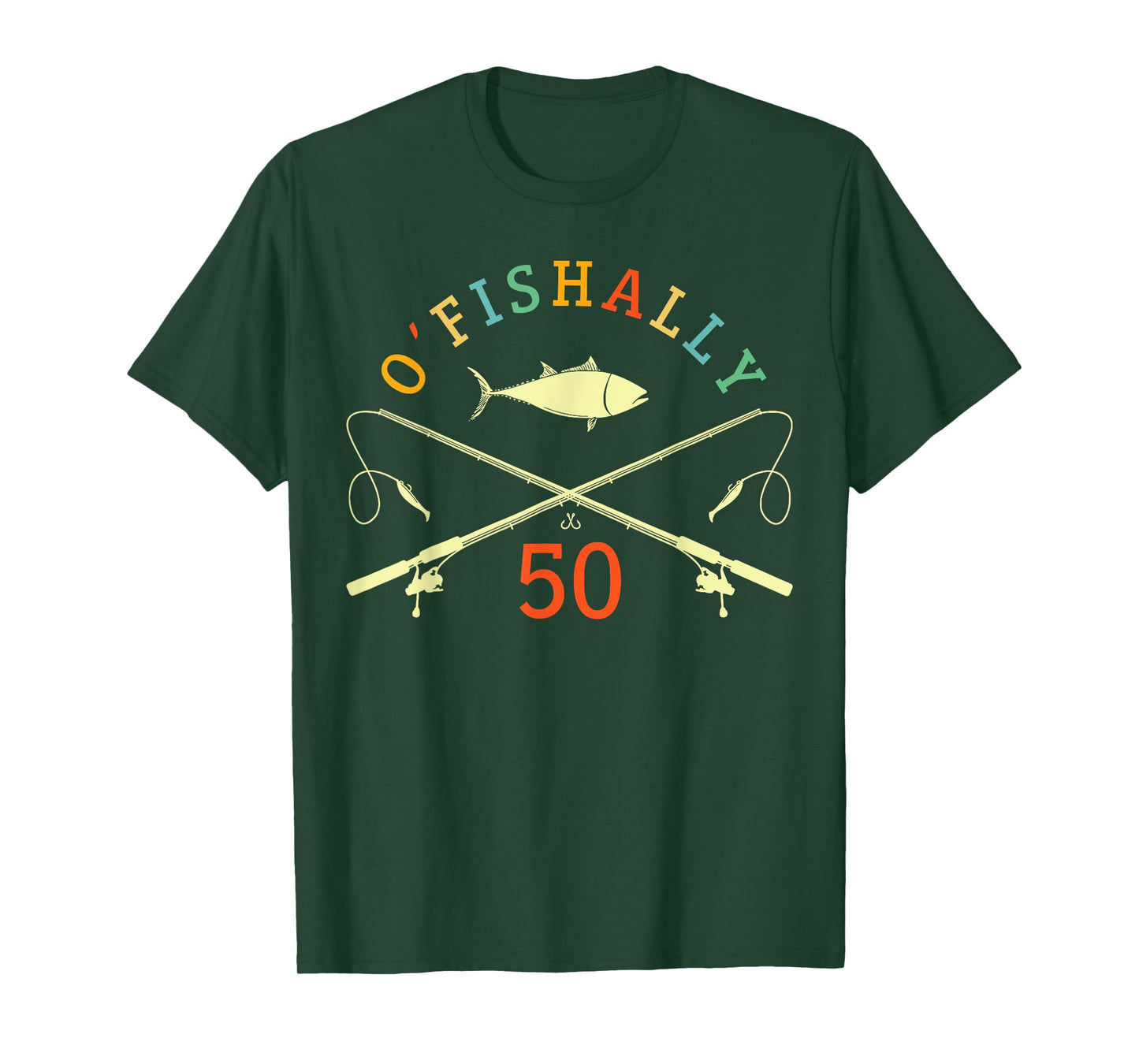 O-Fishally 50 Years Old Fisherman 50th Birthday Fishing T-Shirt