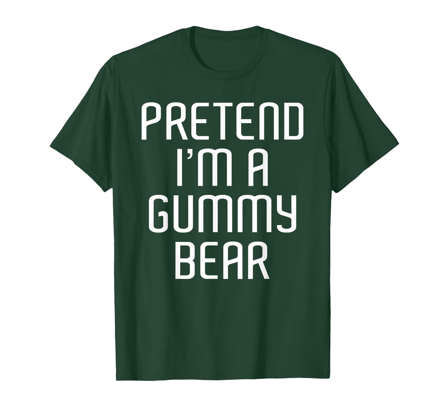 Pretend I'm A Gummy Bear Lazy Costume Family Funny Halloween T-Shirt