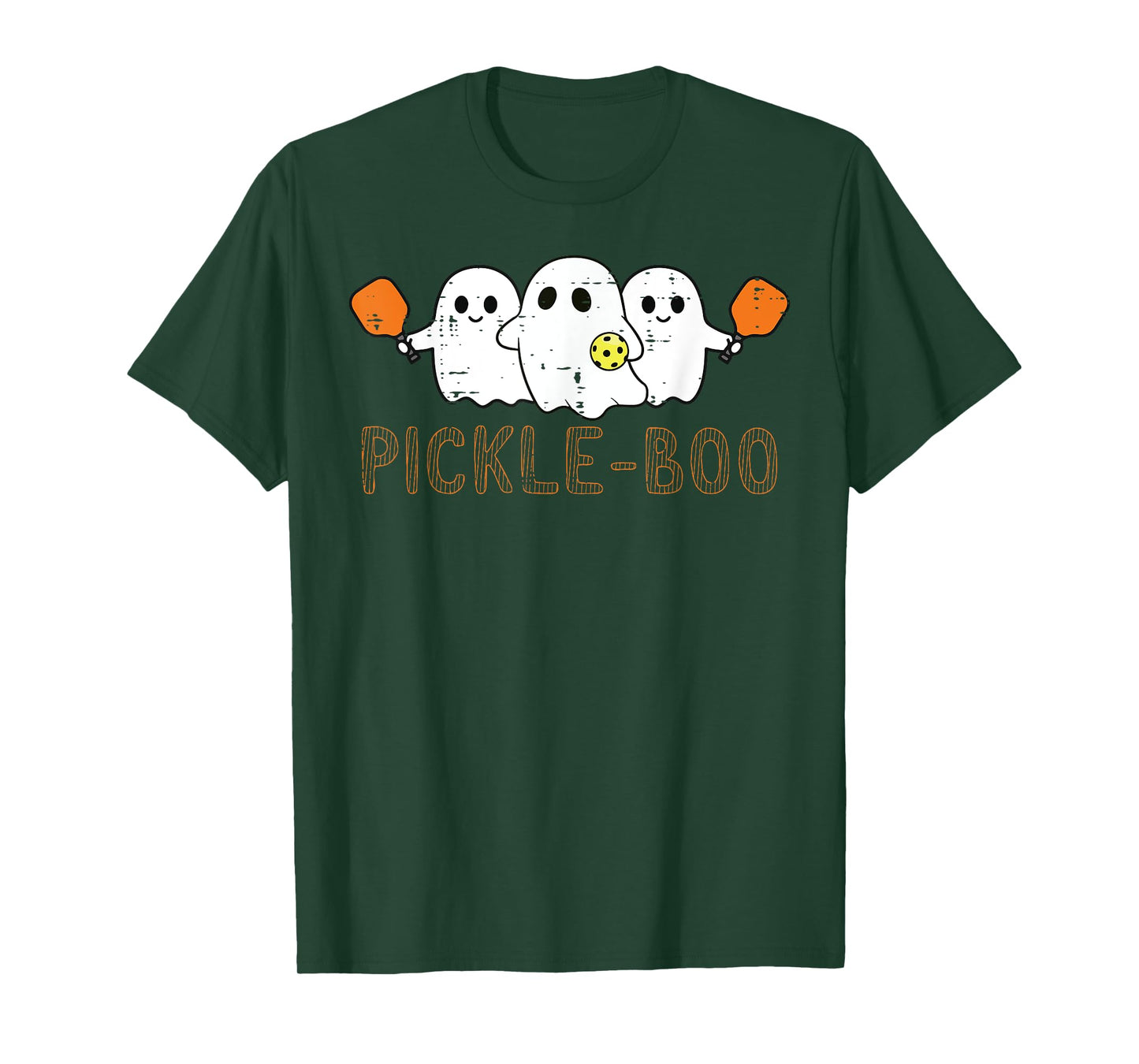 Halloween Pickleball Ghosts Pickle Boo Costume Men Women Kid T-Shirt