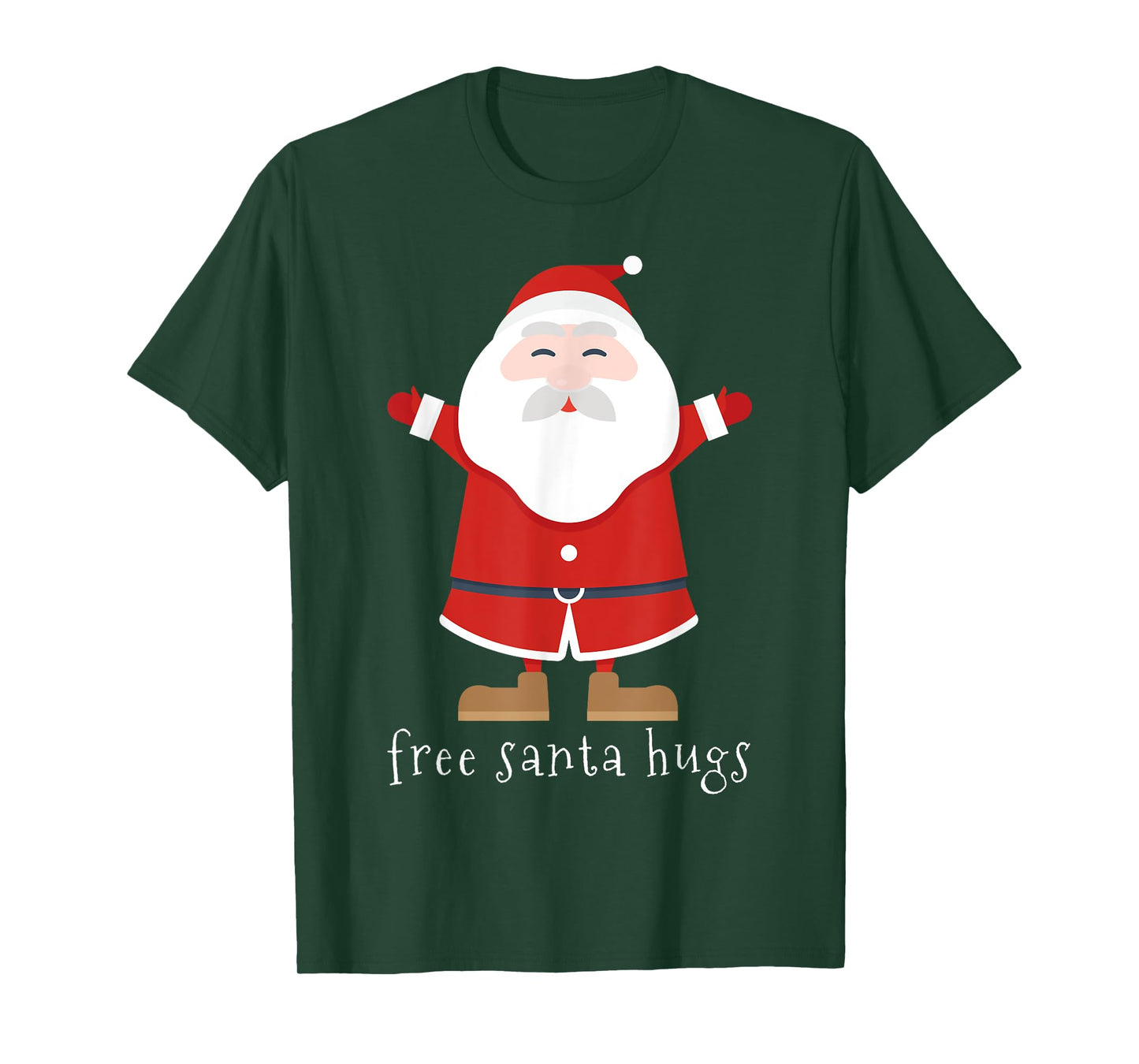 Free Santa Hugs Cute Christmas Holiday T-Shirt