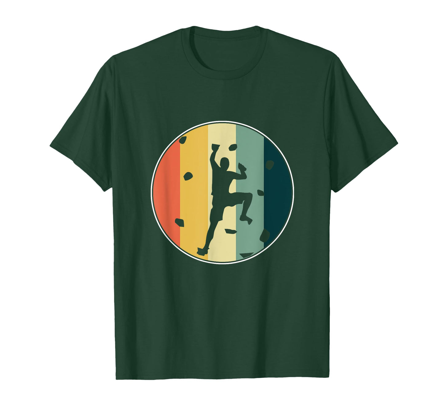 Retro Wall Climber Rock Mountain Climbing Bouldering Gift T-Shirt
