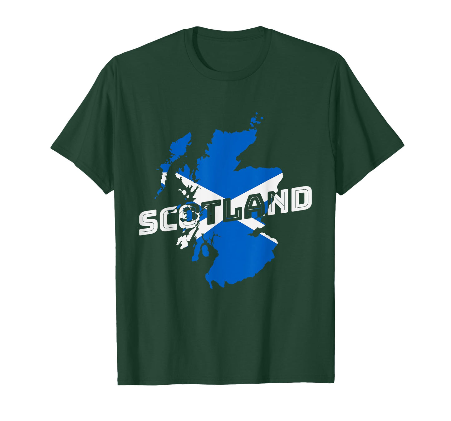 Scottish Map and Flag Souvenir Scotland Pride Scottish Gift T-Shirt