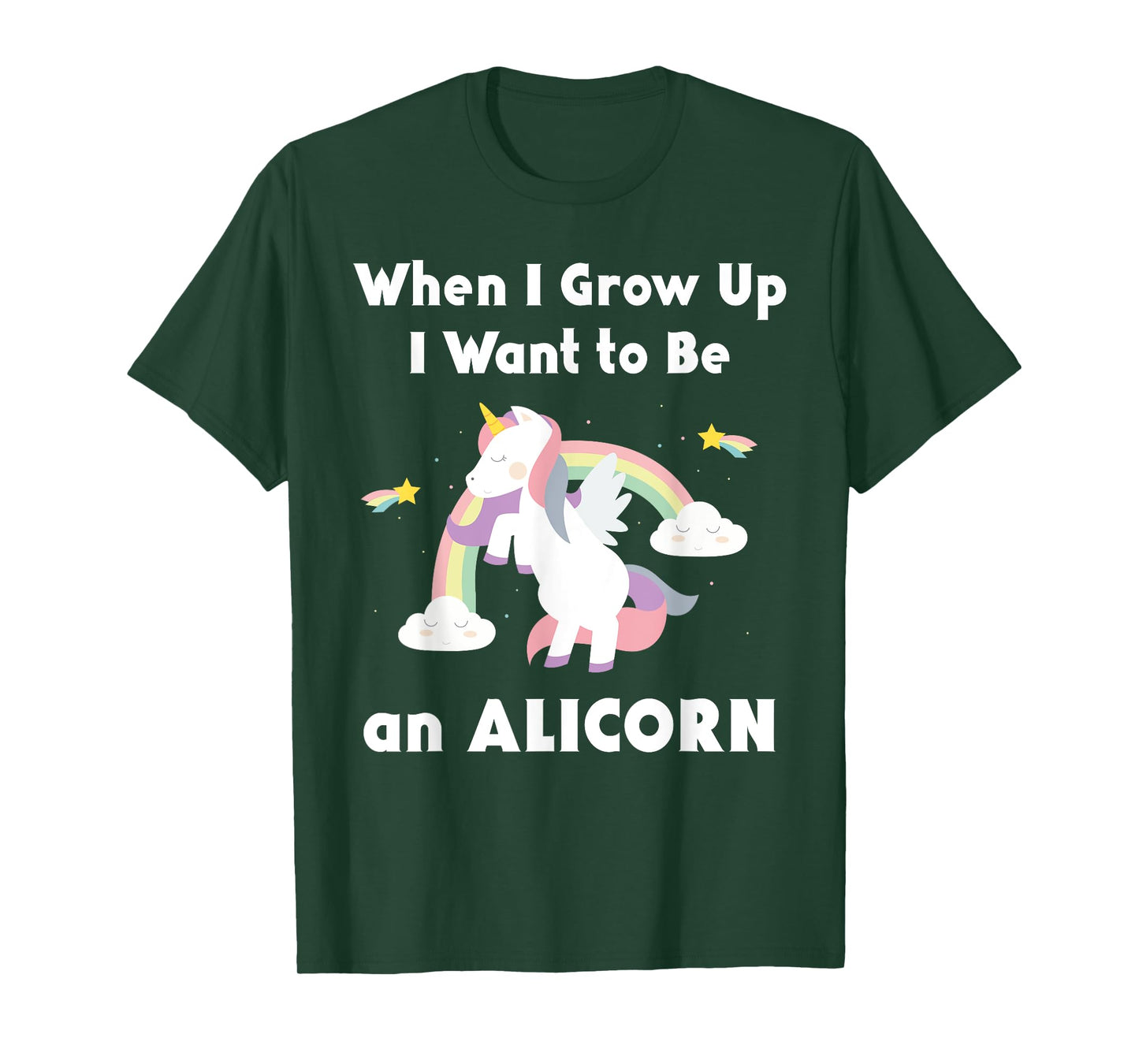 Alicorn When I Grow Up Unicorn Rainbow Pastel Magic T-Shirt