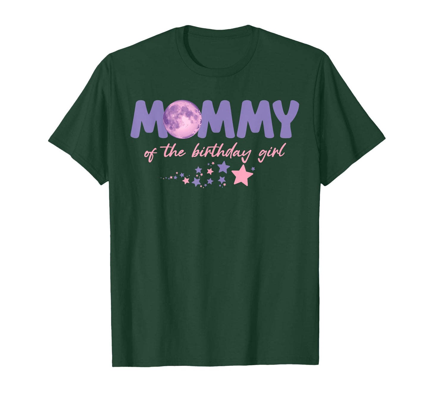 Two The Moon Mommy Of the Birthday Girl Astronaut Family T-Shirt
