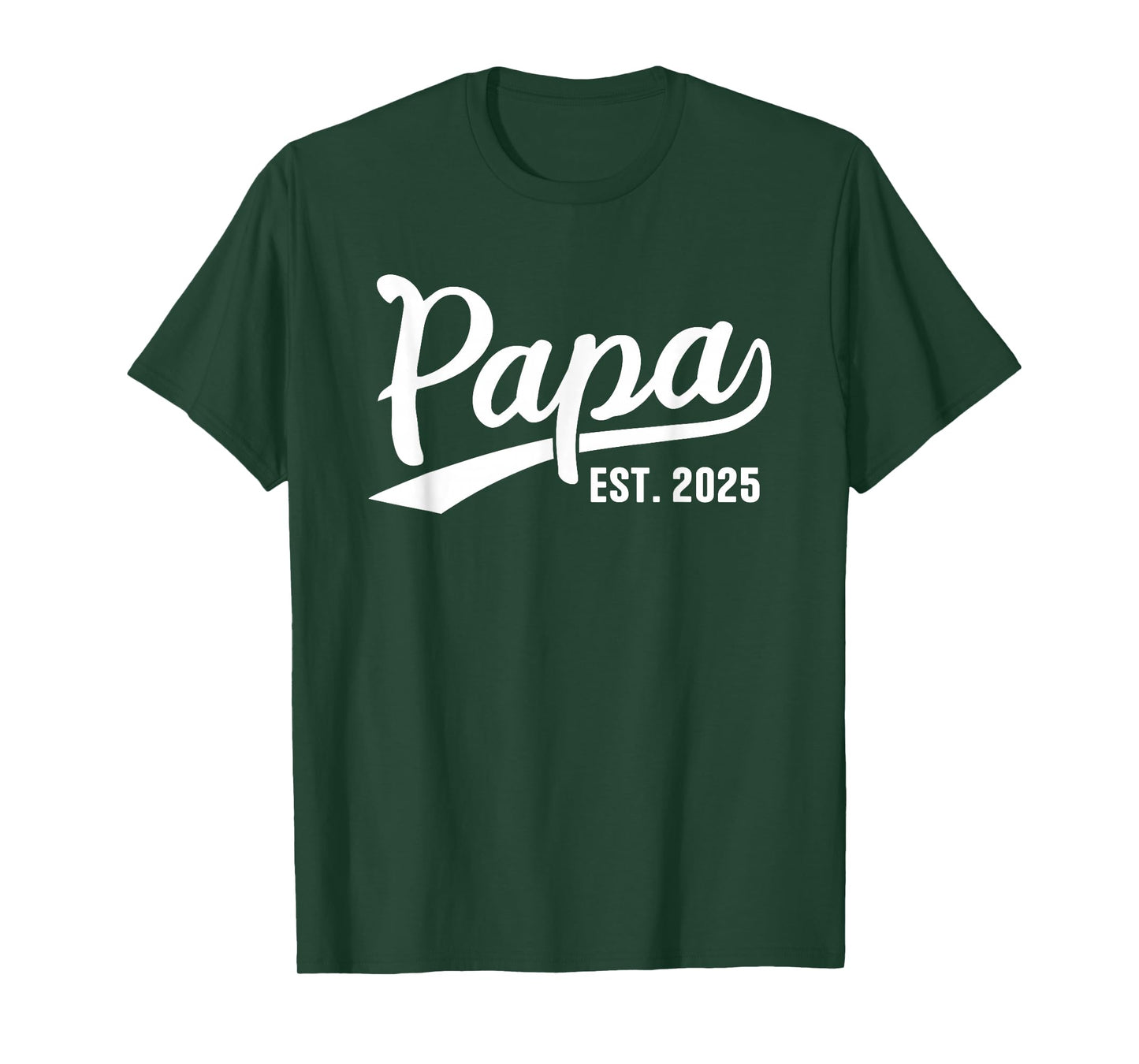 Papa Est Retro Papa Est Gifts Papa 2025 Papa Since 2025 T-Shirt