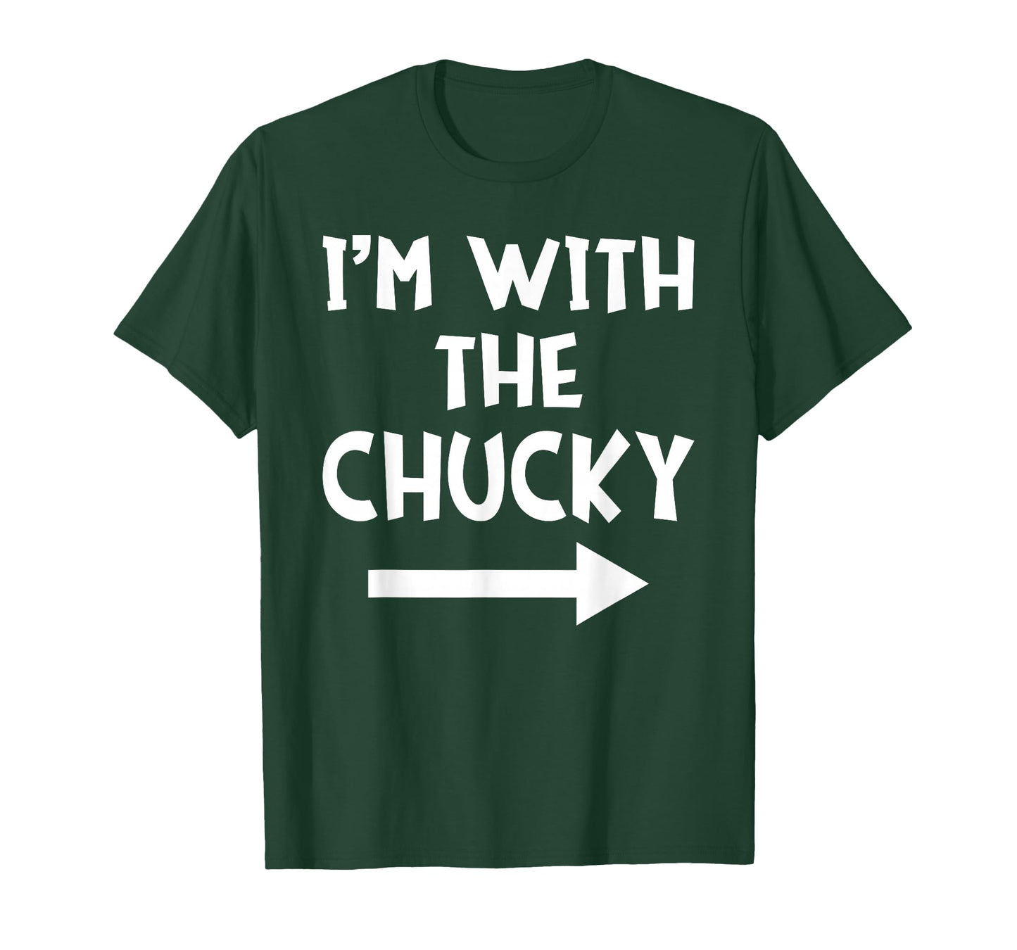 I'm With The Chucky Funny Matching Couple Halloween Costume T-Shirt