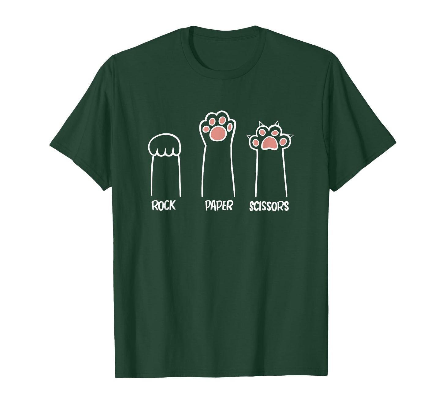 Rock Paper Scissors Game Cute Cat Kitty Paws Men Women Girls Kids T-Shirt