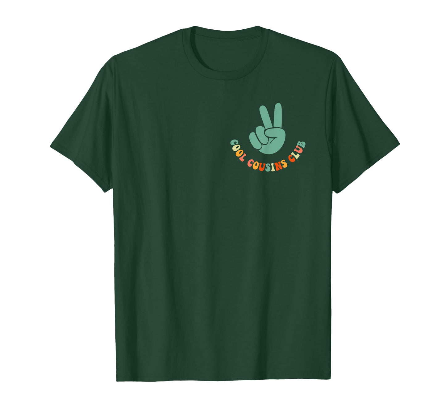 Cool Cousin Club Retro Cousin Matching Family Crew 2 Sided T-Shirt