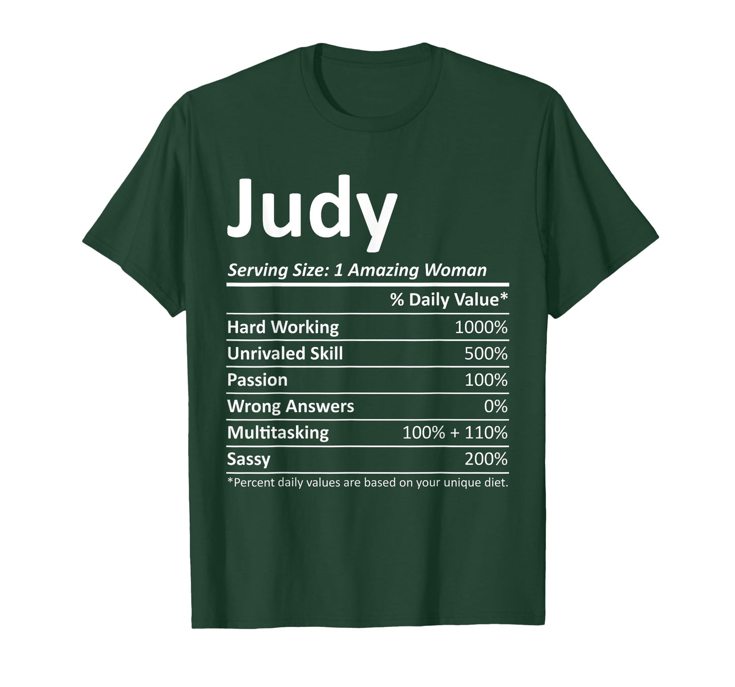 JUDY Nutrition Personalized Name Funny Christmas Gift Idea T-Shirt