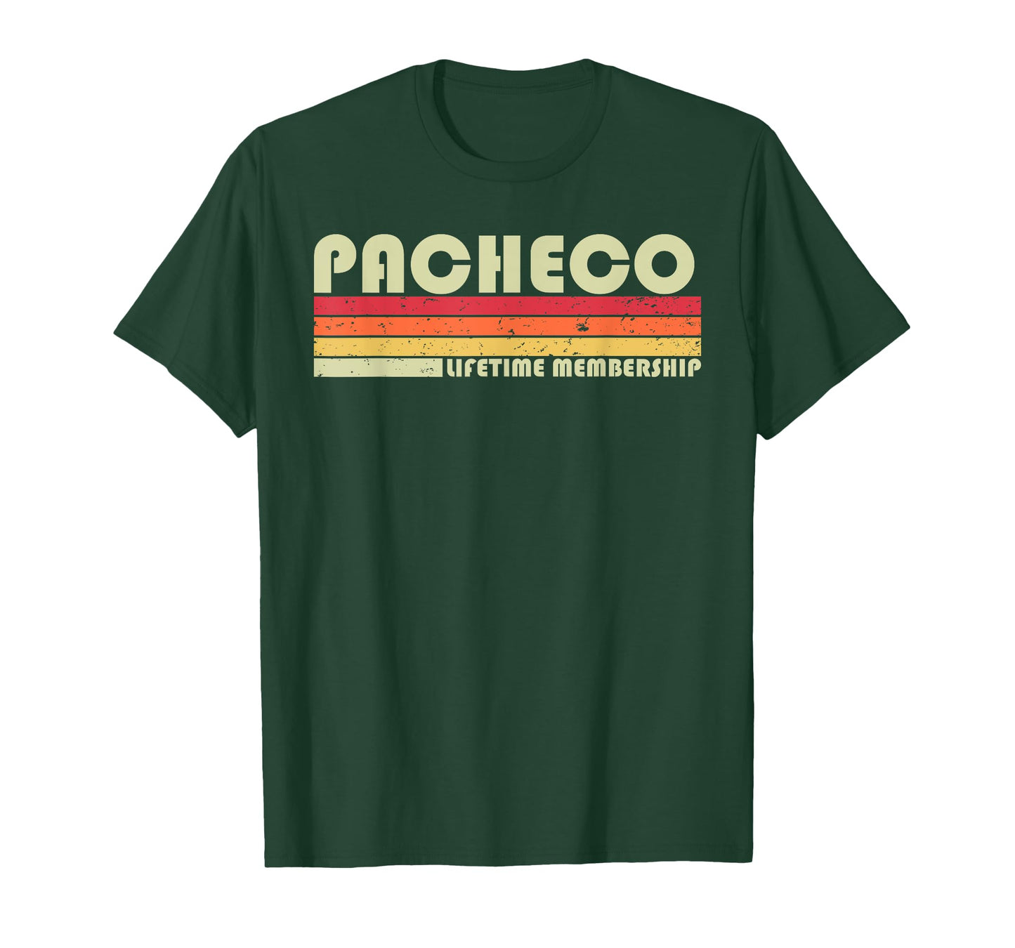 PACHECO Surname Funny Retro Vintage 80s 90s Birthday Reunion T-Shirt