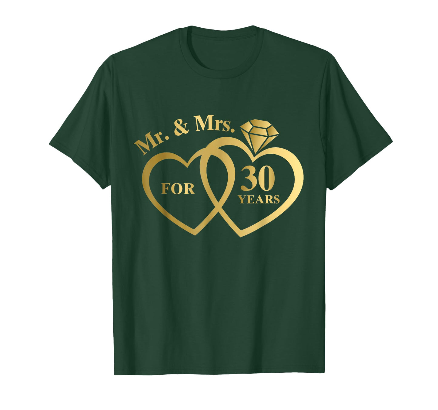Mr And Mrs For 30 Years 30th Wedding Anniversary Couple T-Shirt