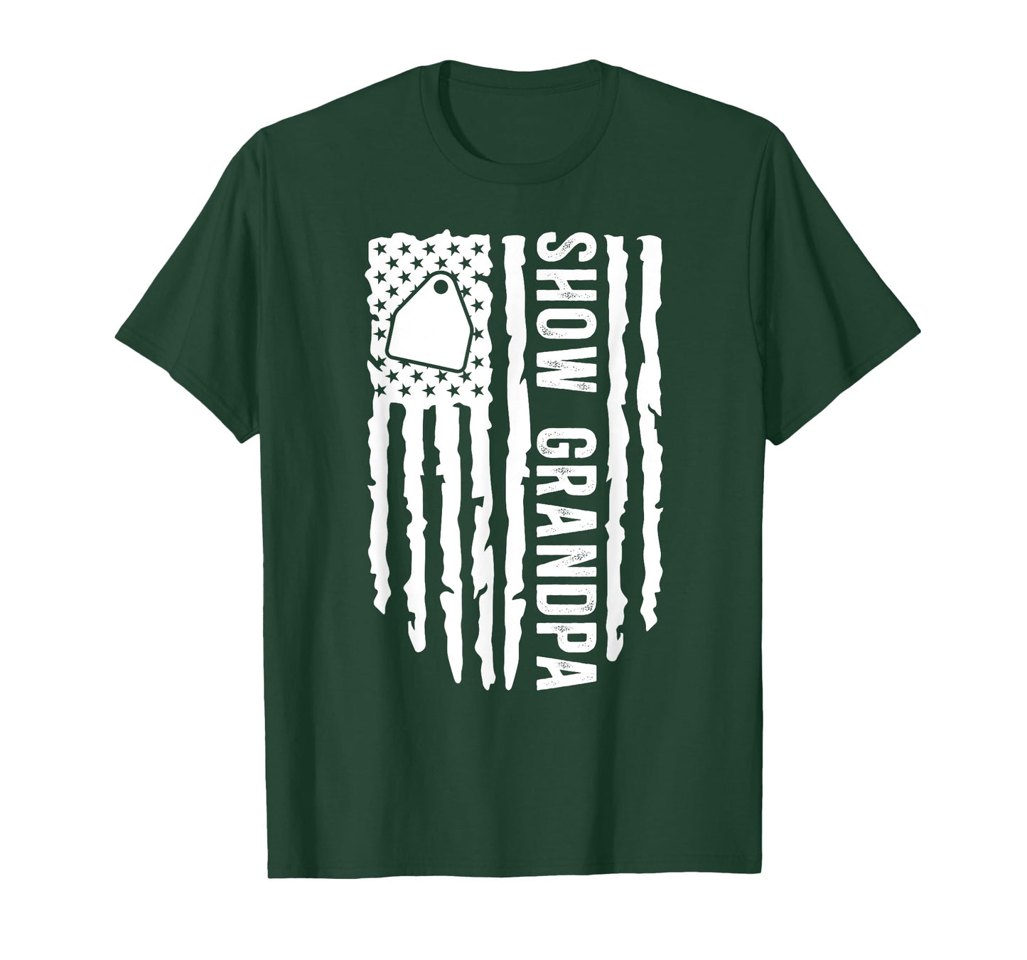 Livestock Show Grandpa US Flag Livestock Show Grandfather T-Shirt
