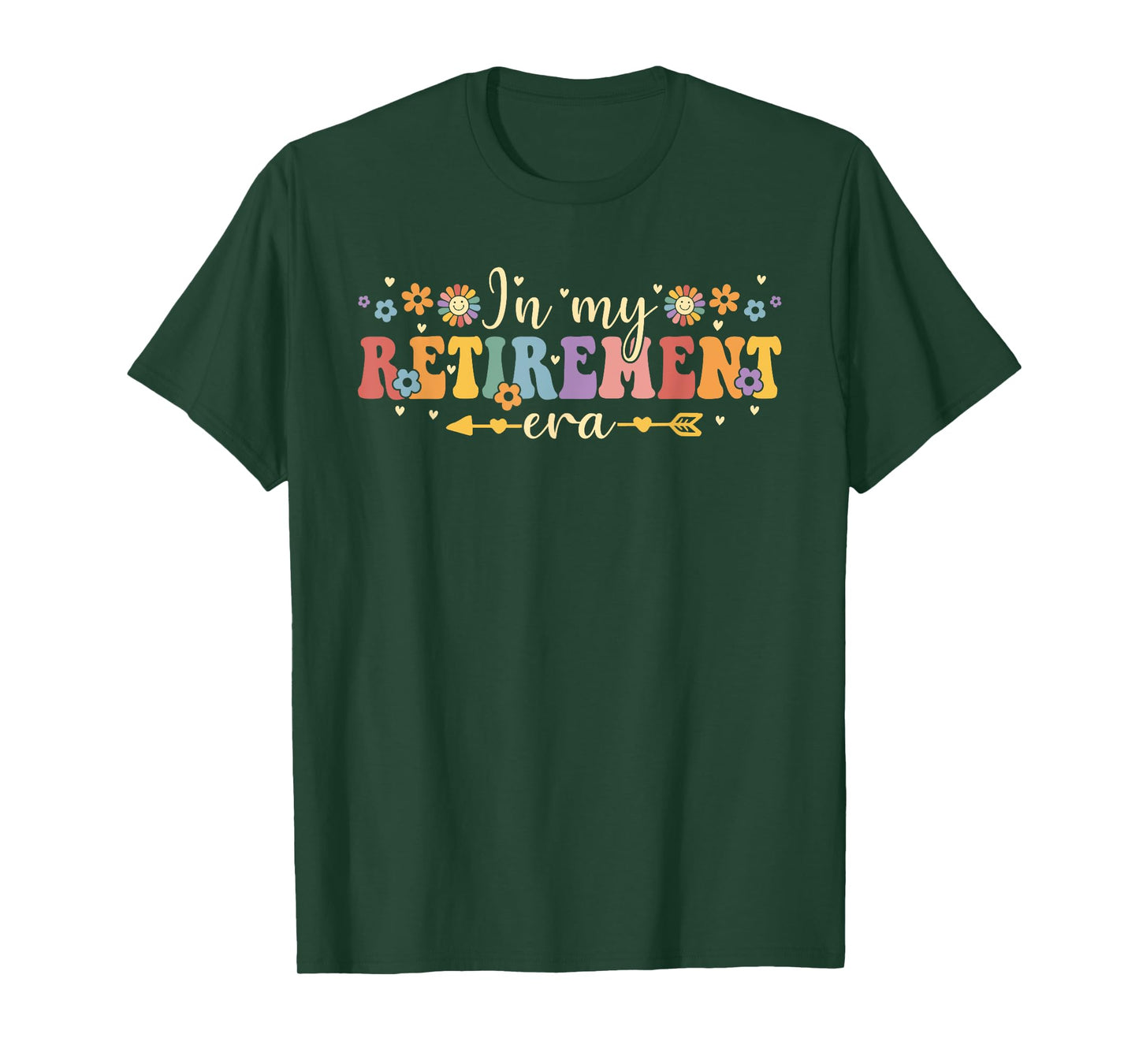 Groovy Retro In My Retirement Era Funny Teacher Retired 2025 T-Shirt