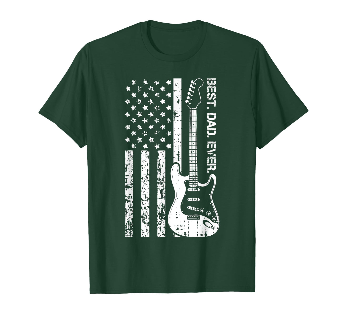 Best Dad Ever Fathers Day Guitar Player Musician Papa Men T-Shirt