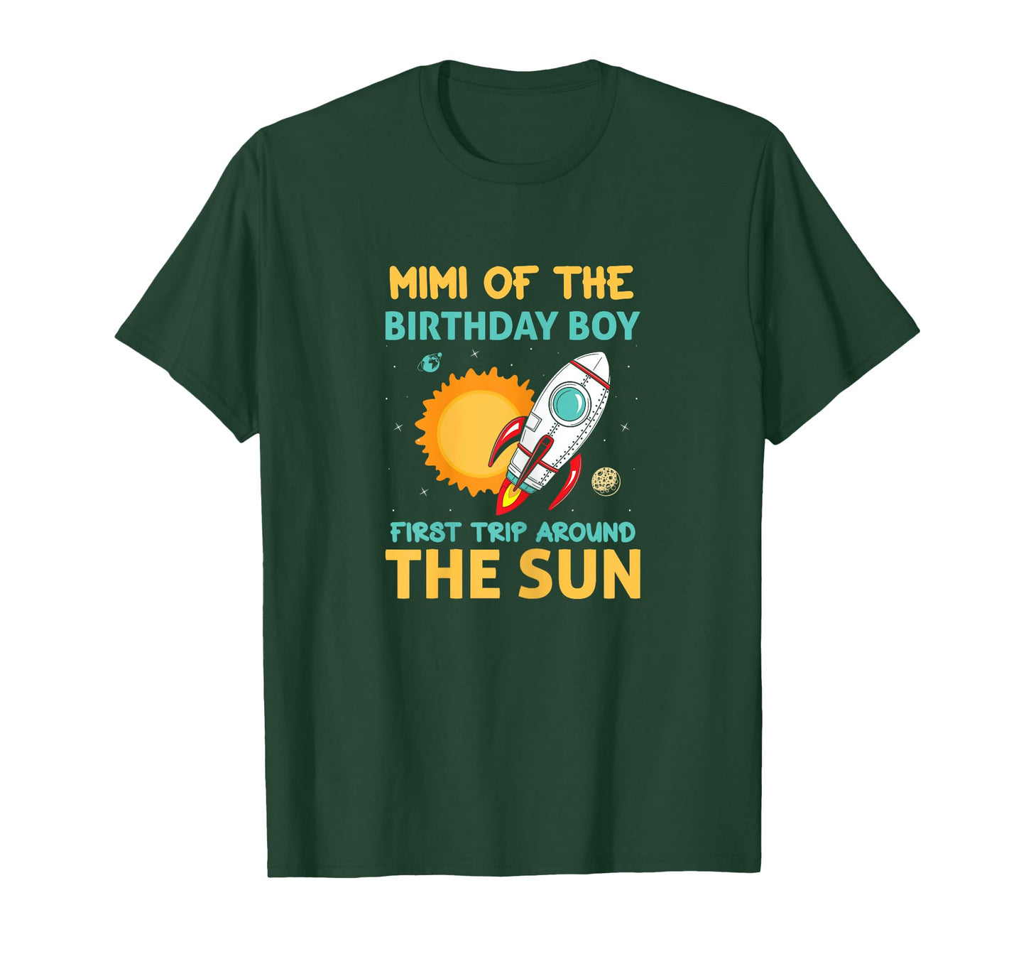 Mimi Of The Birthday Boy First Trip Around The Sun 1st Bday T-Shirt