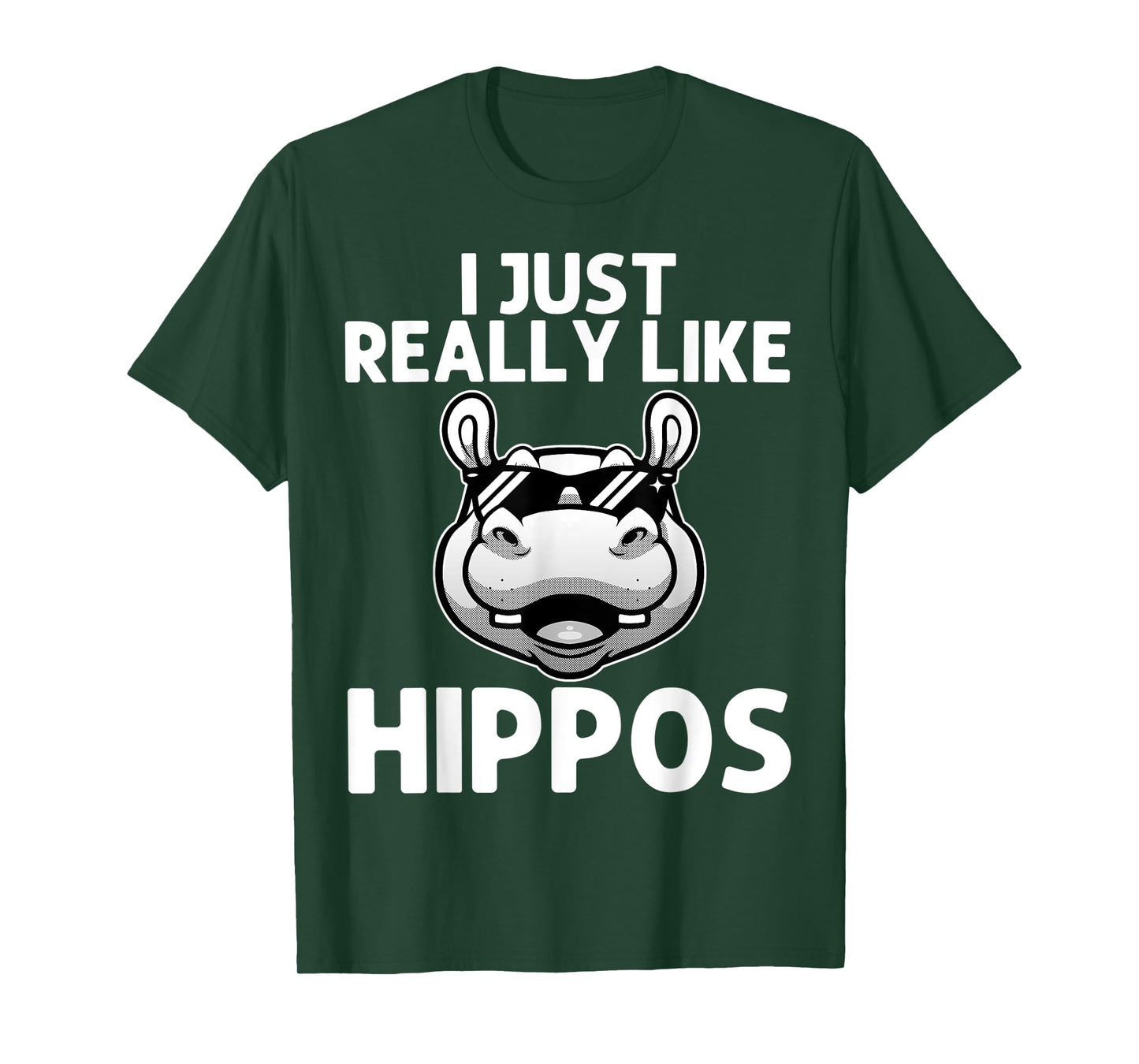 Funny Hippo Design For Men Women Kids Hippopotamus Lover T-Shirt
