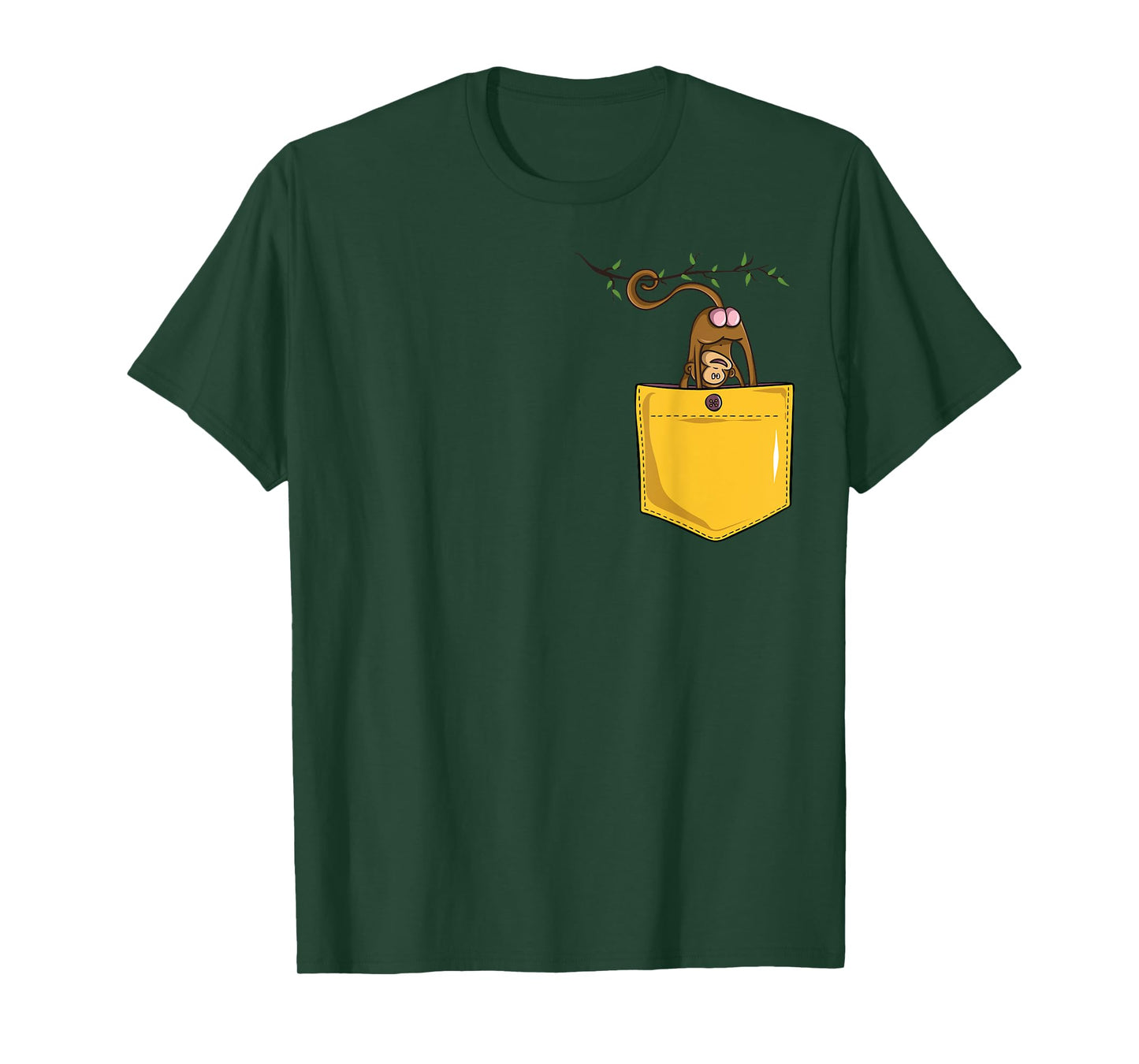 Monkey Butt in Pocket Funny Cute Animal Zoo Monkeys T-Shirt