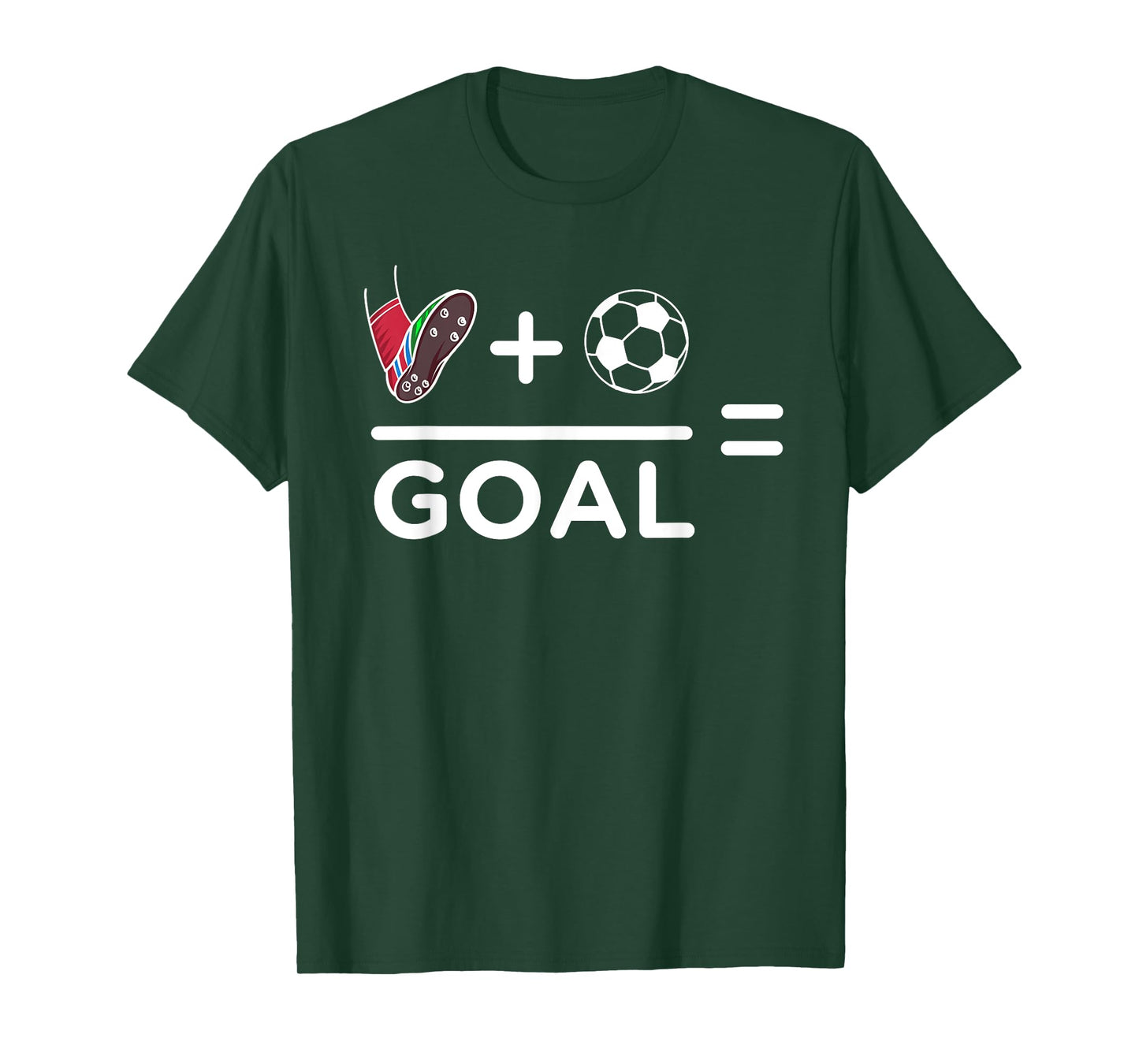 Funny Soccer Player Math Goal Lover Humor Boys Girls Outfit T-Shirt