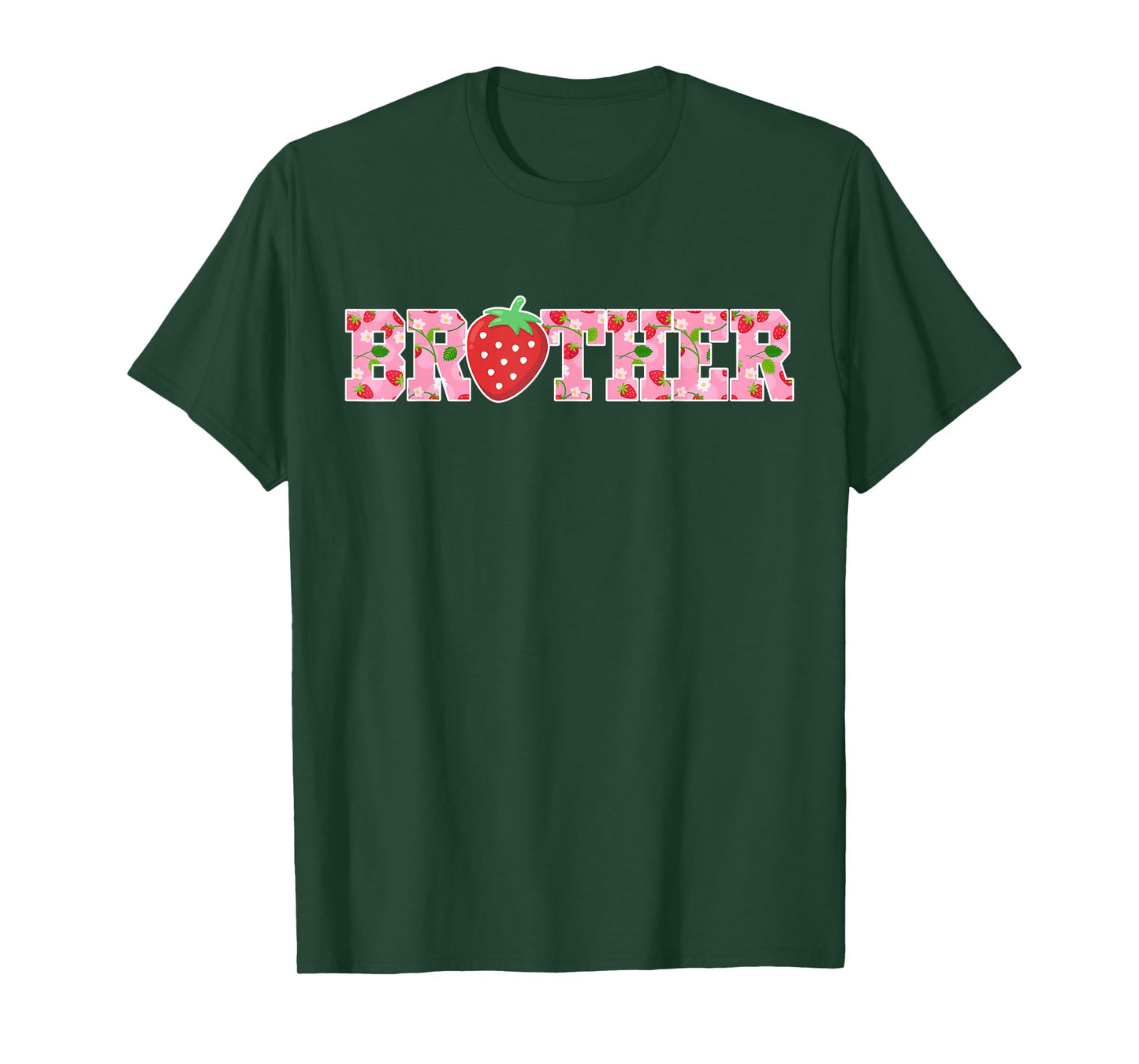 Brother Of The Berry Sweet Birthday Strawberry Girls Family T-Shirt