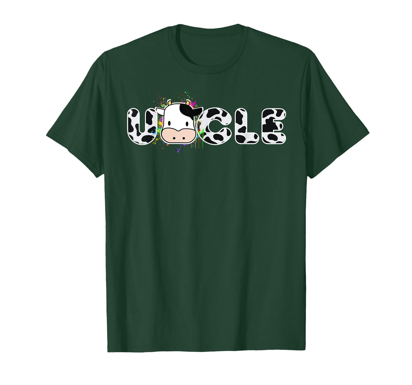 Cow Uncle Birthday Farm Animals Uncle Cow Farm Birthday T-Shirt