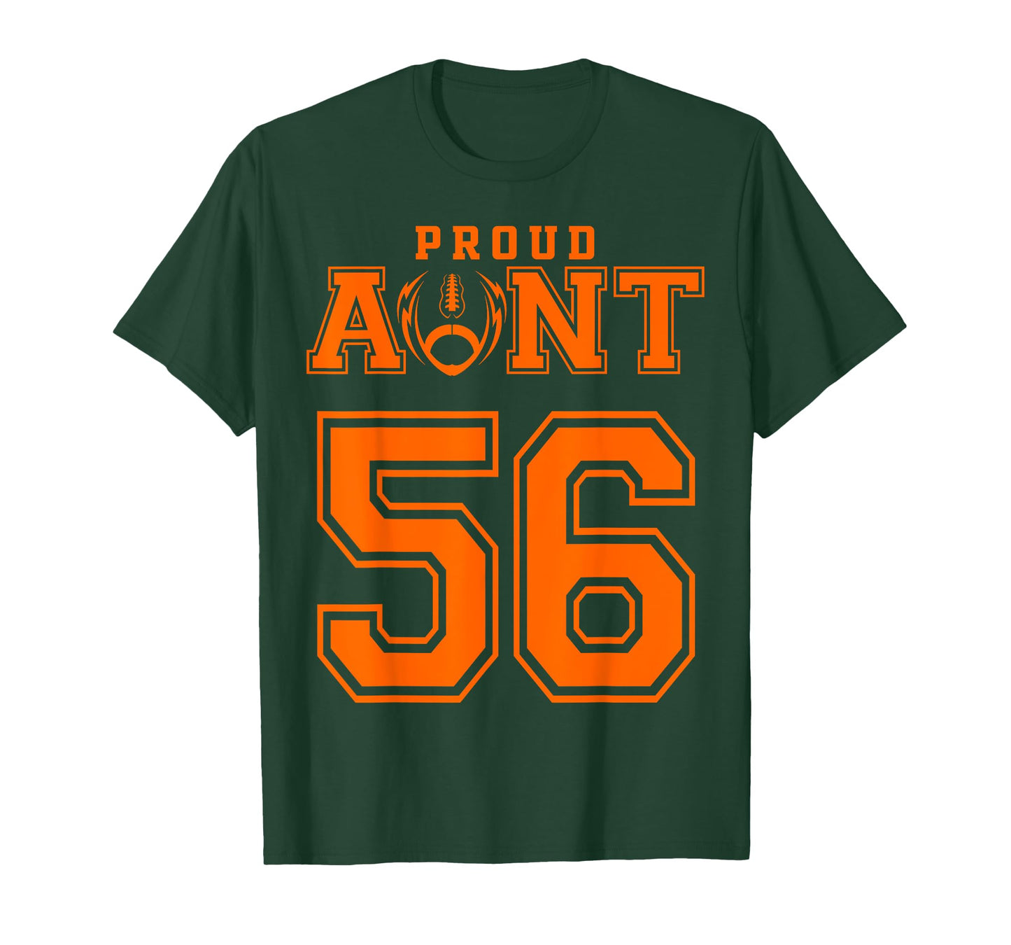 Custom Proud Football Aunt Number 56 OR T-Shirt