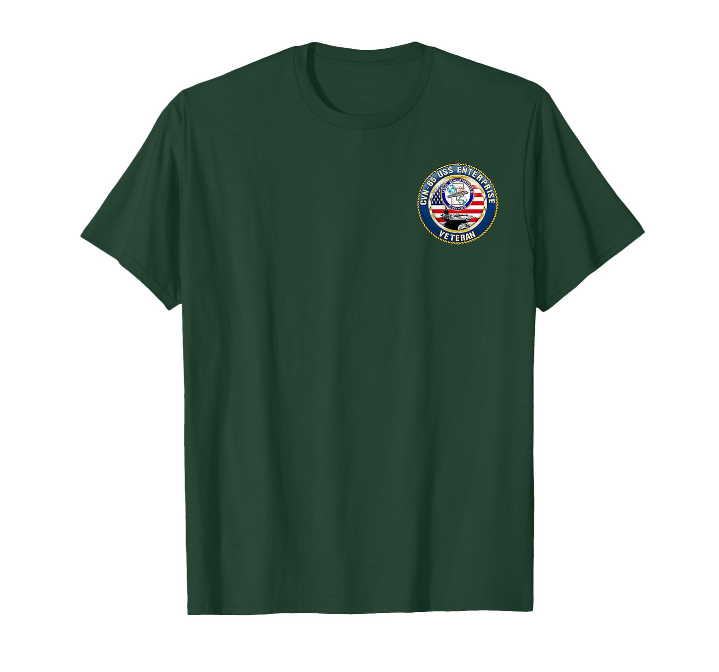 USS Enterprise CVN-65 USA Flag Veteran Patriotic Vintage T-Shirt