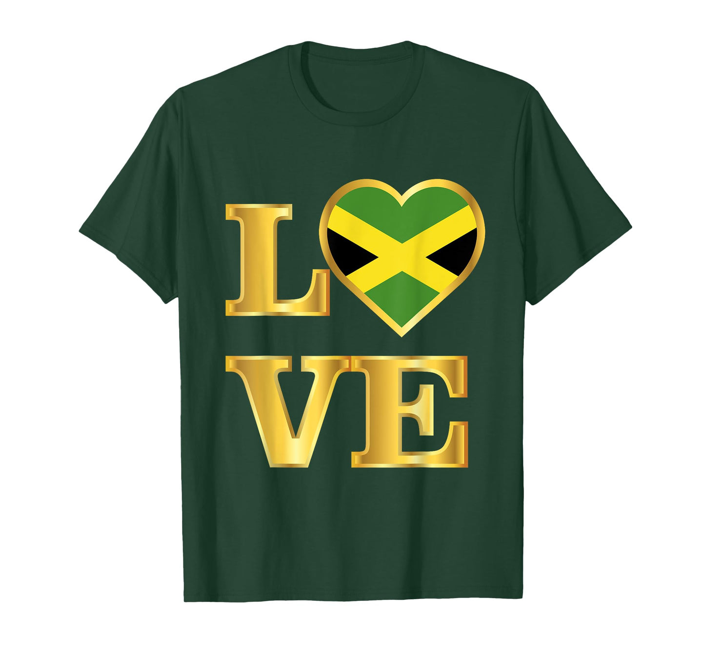 LOVE Jamaica Independence Day Jamaican Heart Jamaica Flag T-Shirt