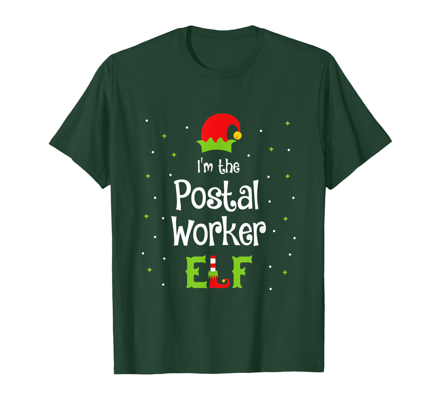 I'm The Postal Worker Elf Family Matching Christmas Gift T-Shirt