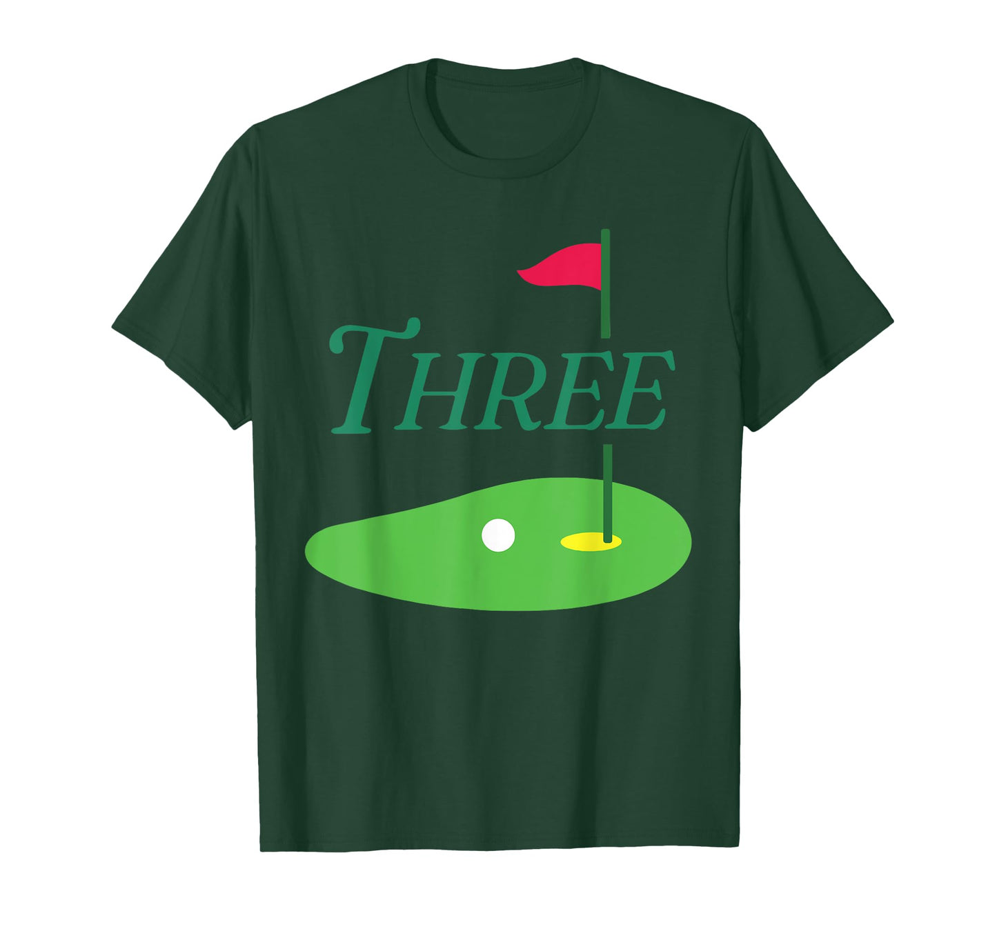 Three Par Tee 3 Year Old Birthday 3rd Bday Matching Family T-Shirt