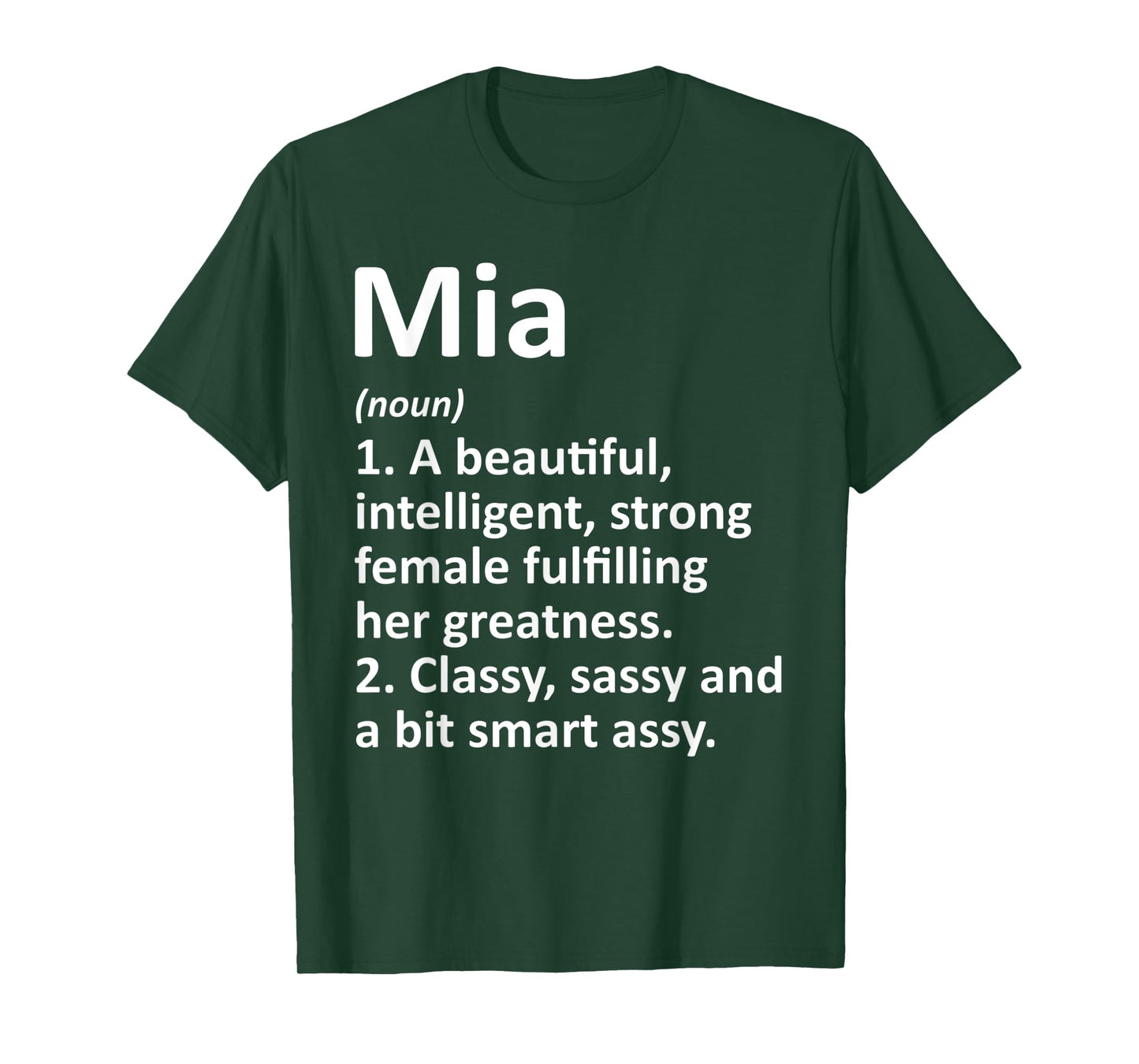 MIA Definition Personalized Name Funny Christmas Gift T-Shirt