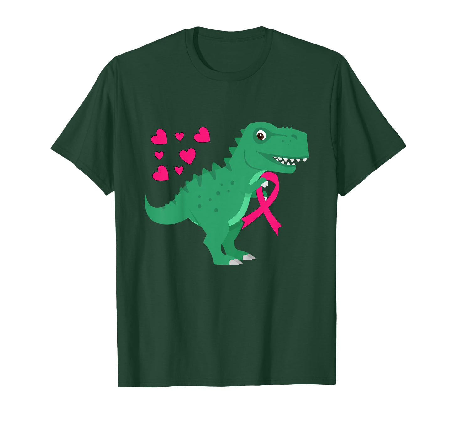 Kids Pink Ribbon T-Rex Shirt Breast Cancer Awareness Boys Toddler T-Shirt