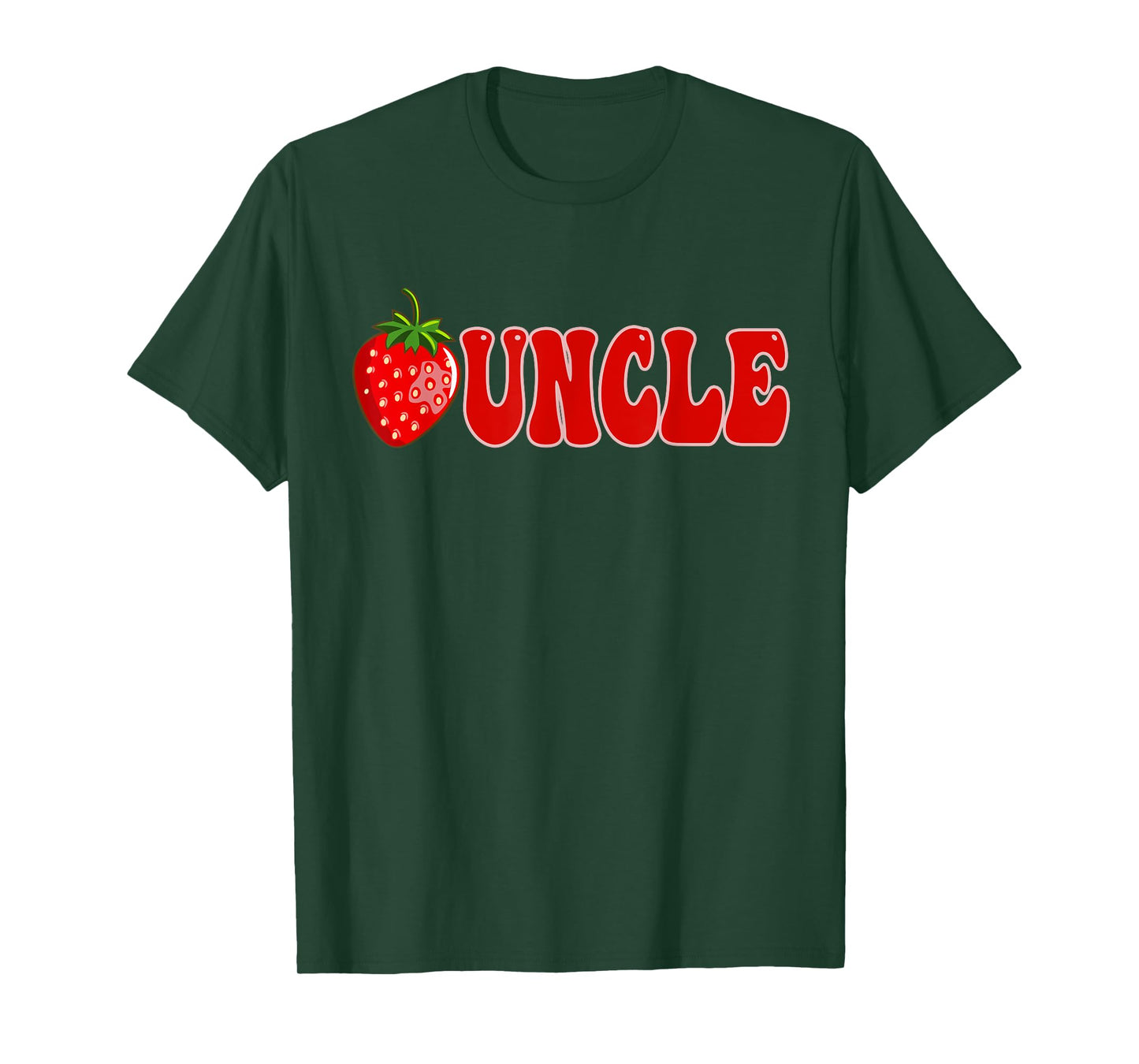 Funny Strawberry Uncle Fruit 1st Birthday Family Matching T-Shirt