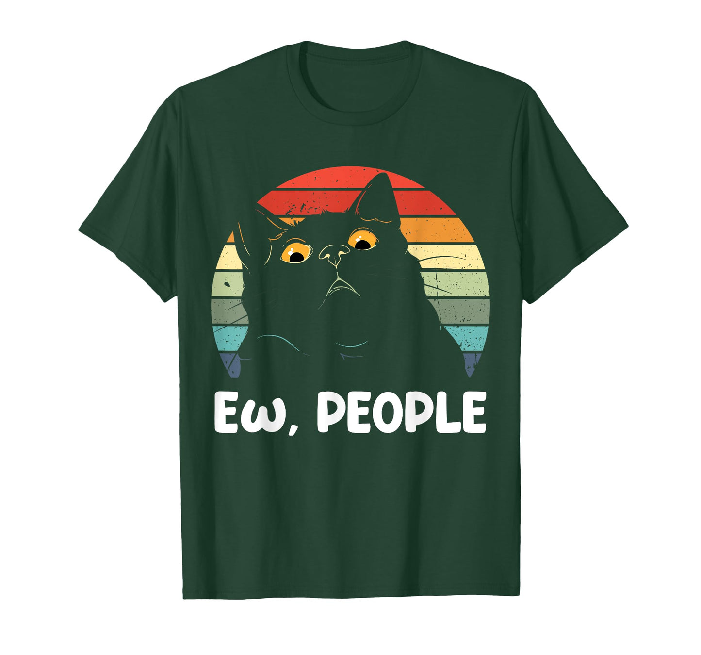 Ew people funny Black Cat lover for women men fun cat saying T-Shirt
