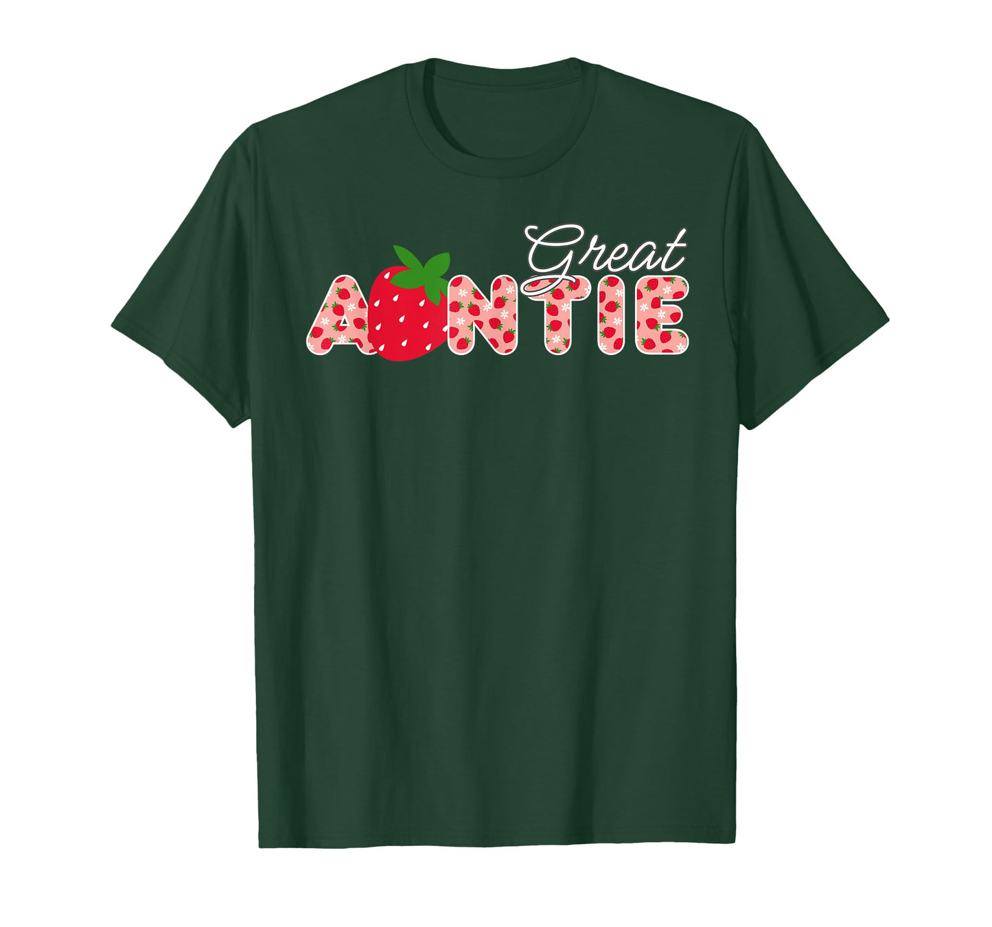 Great Auntie Strawberry First Birthday Strawberry Birthday T-Shirt