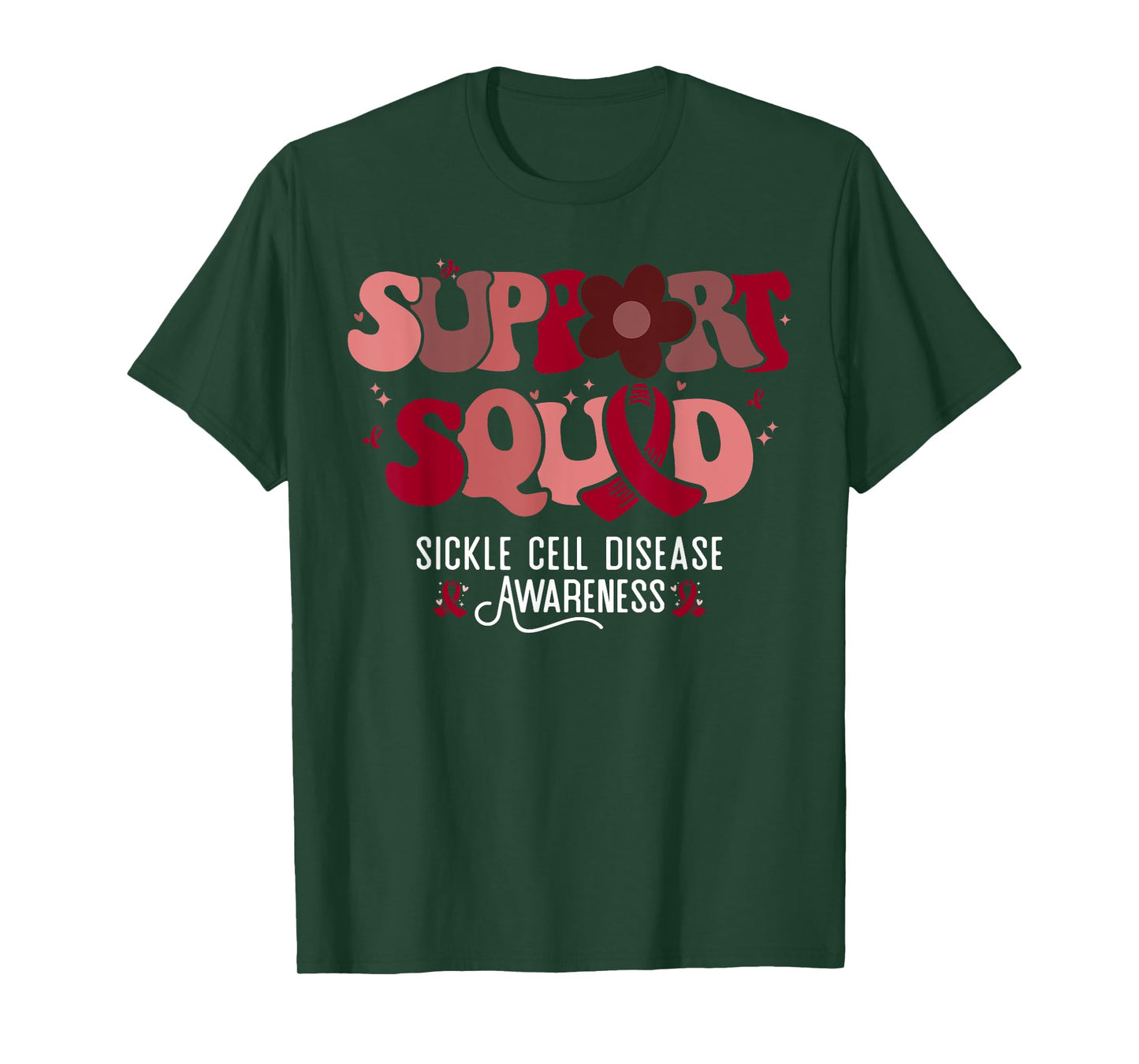 Sickle Cell Warrior Groovy Support Squad Sickle Cell Anemia T-Shirt