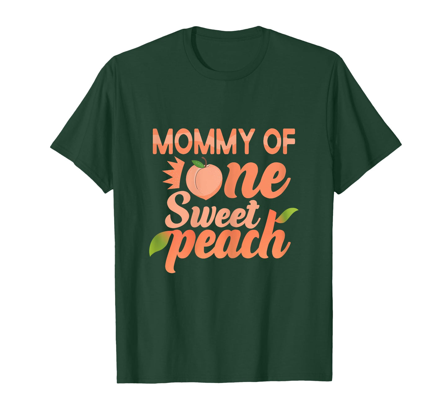 Mommy First Birthday One Sweet Peach Bday Family Matching T-Shirt