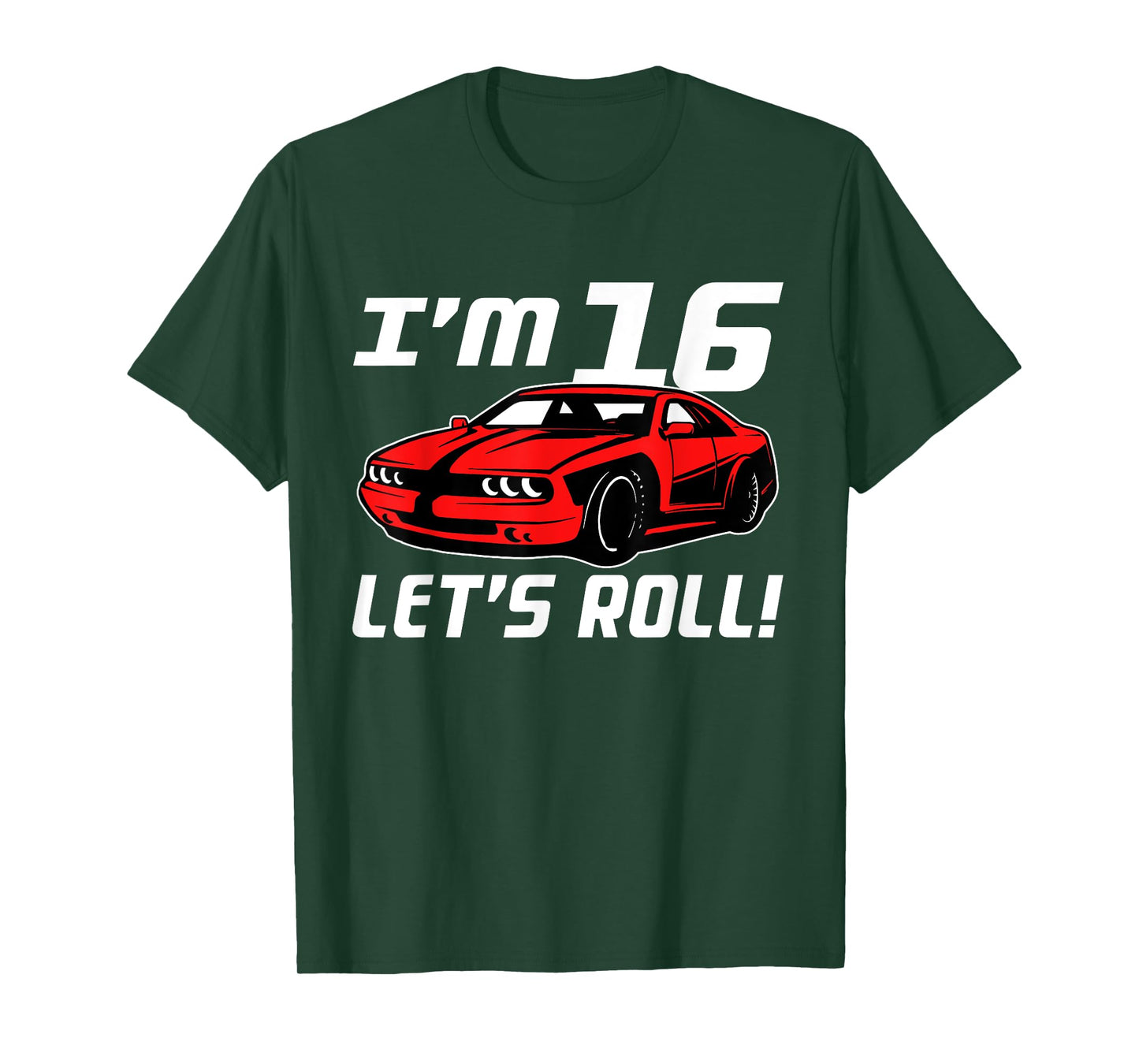 Funny 16th Birthday Gift Race Car Driver Boys 16 Years Old T-Shirt