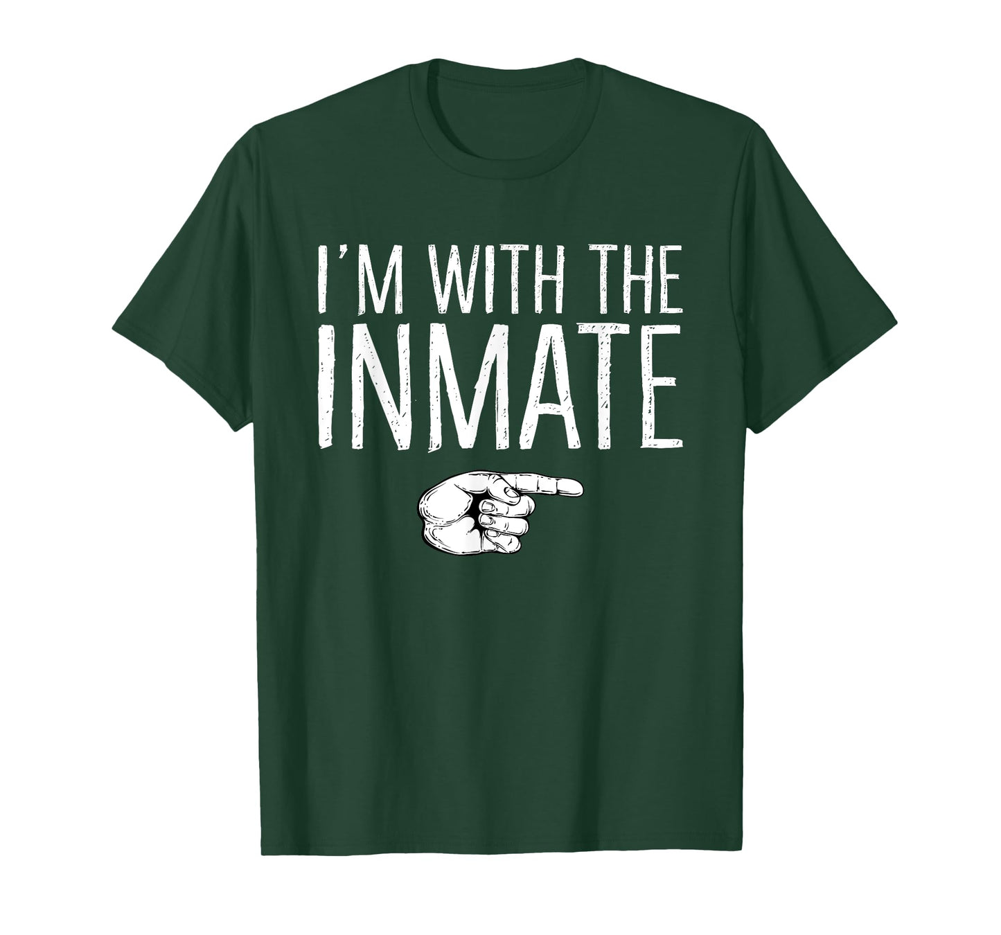 I'm With The Inmate Matching Costume Lazy Halloween Party T-Shirt