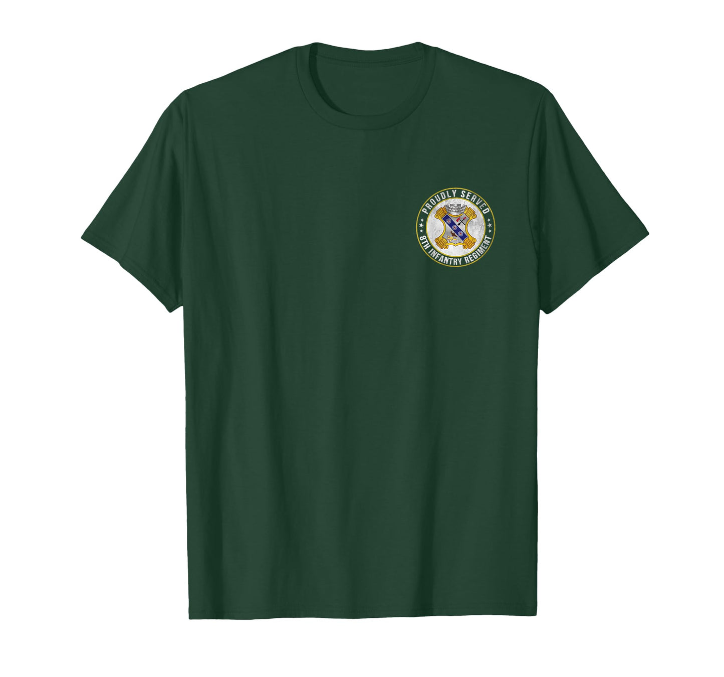 Proudly Served 8th Infantry Regiment Military Veterans Day T-Shirt