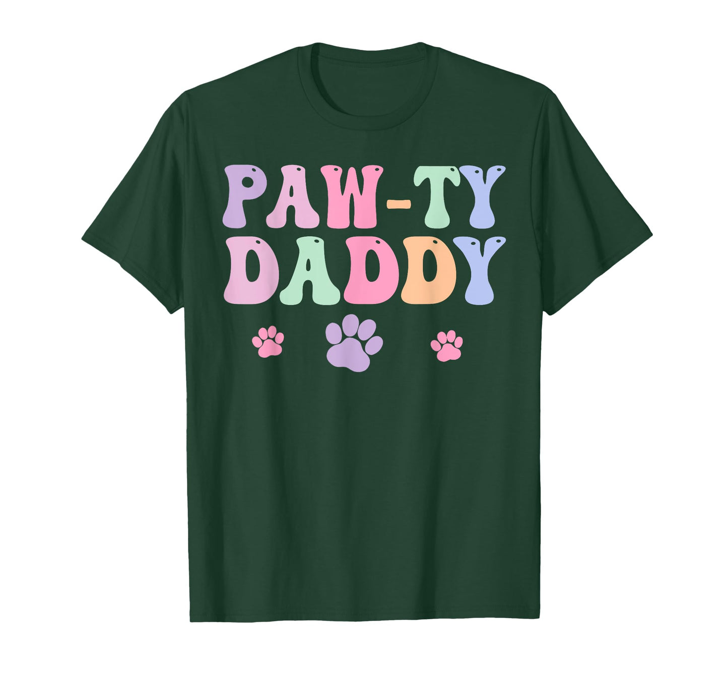 Let's Pawty Girl Daddy Puppy Dog Party Birthday Girl Family T-Shirt