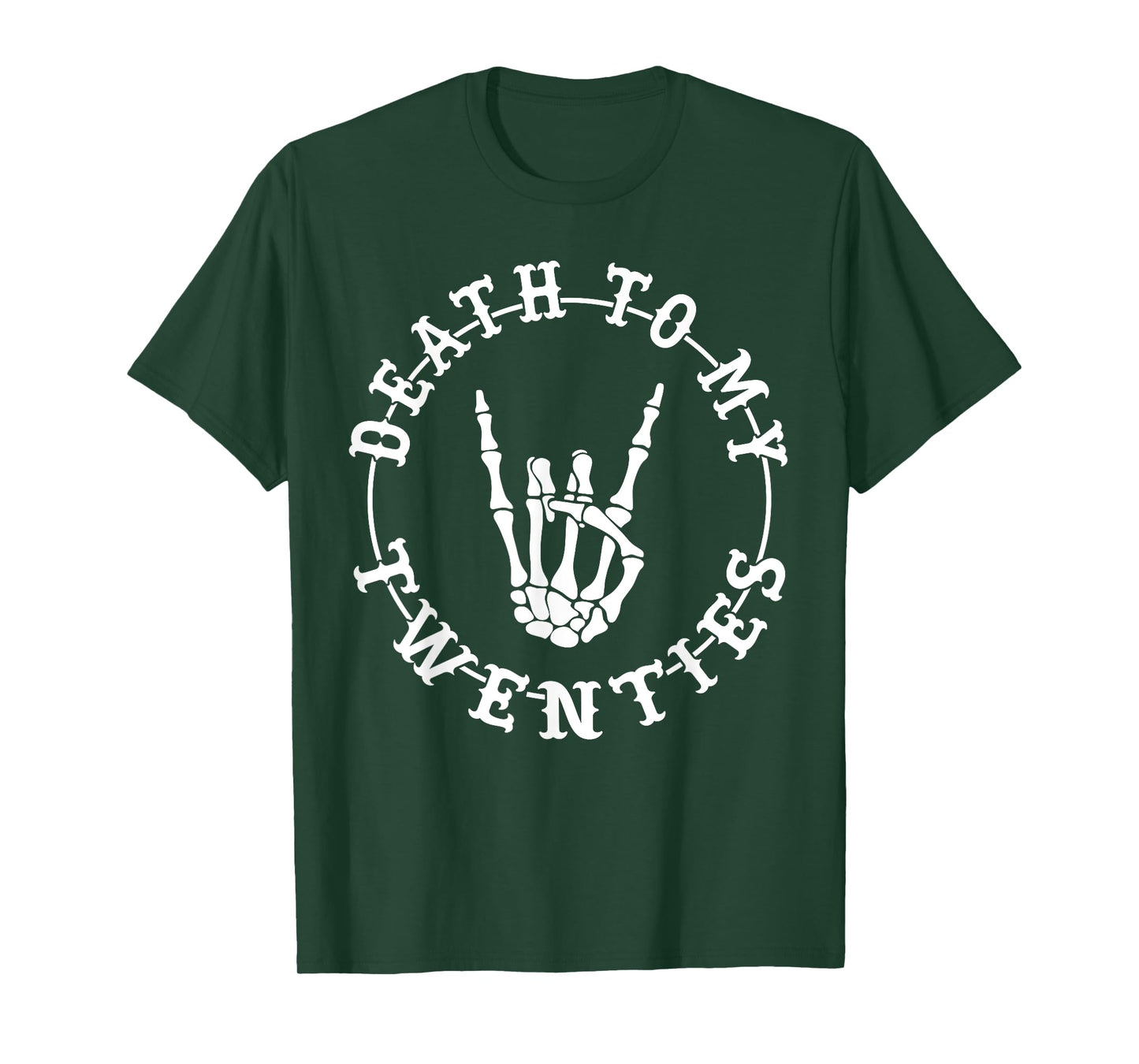 Death To My Twenties 30th Birthday Skeleton Hand Halloween T-Shirt