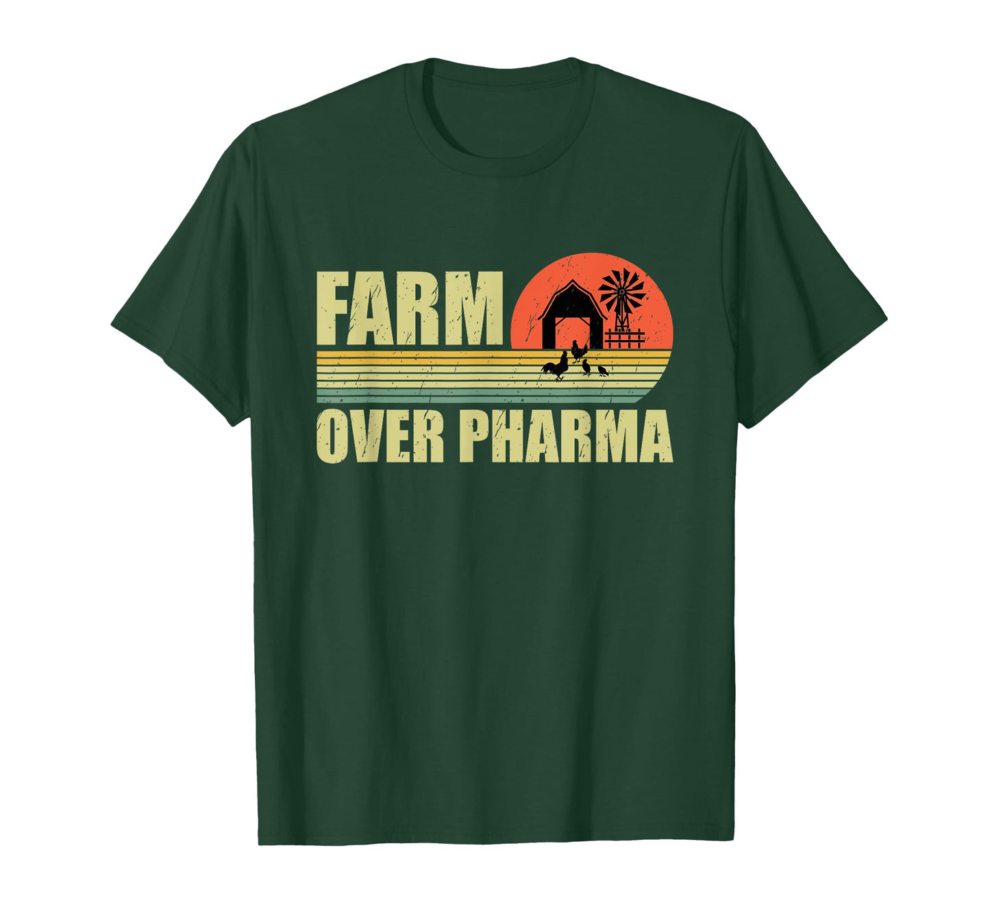 Farm Over Pharma Family Farming Mom Dad Grandpa Vintage T-Shirt