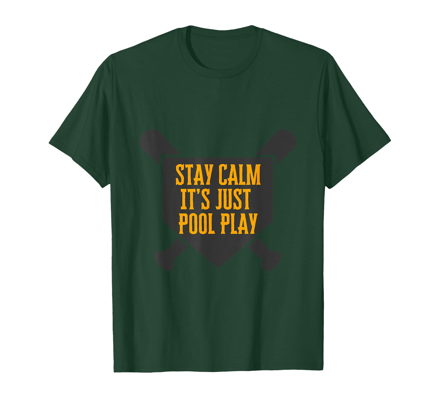 Baseball Stay Calm It's Just Pool Play T-Shirt