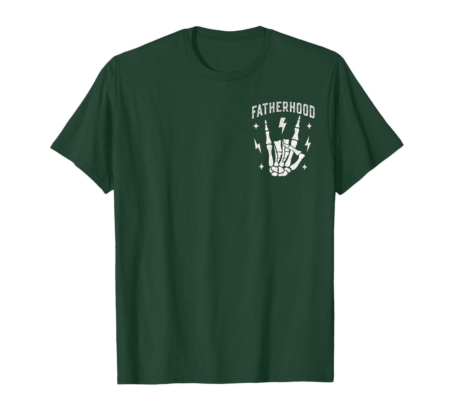 Fatherhood Rock Skeleton Funny Dad Life Fathers Day New Dad T-Shirt