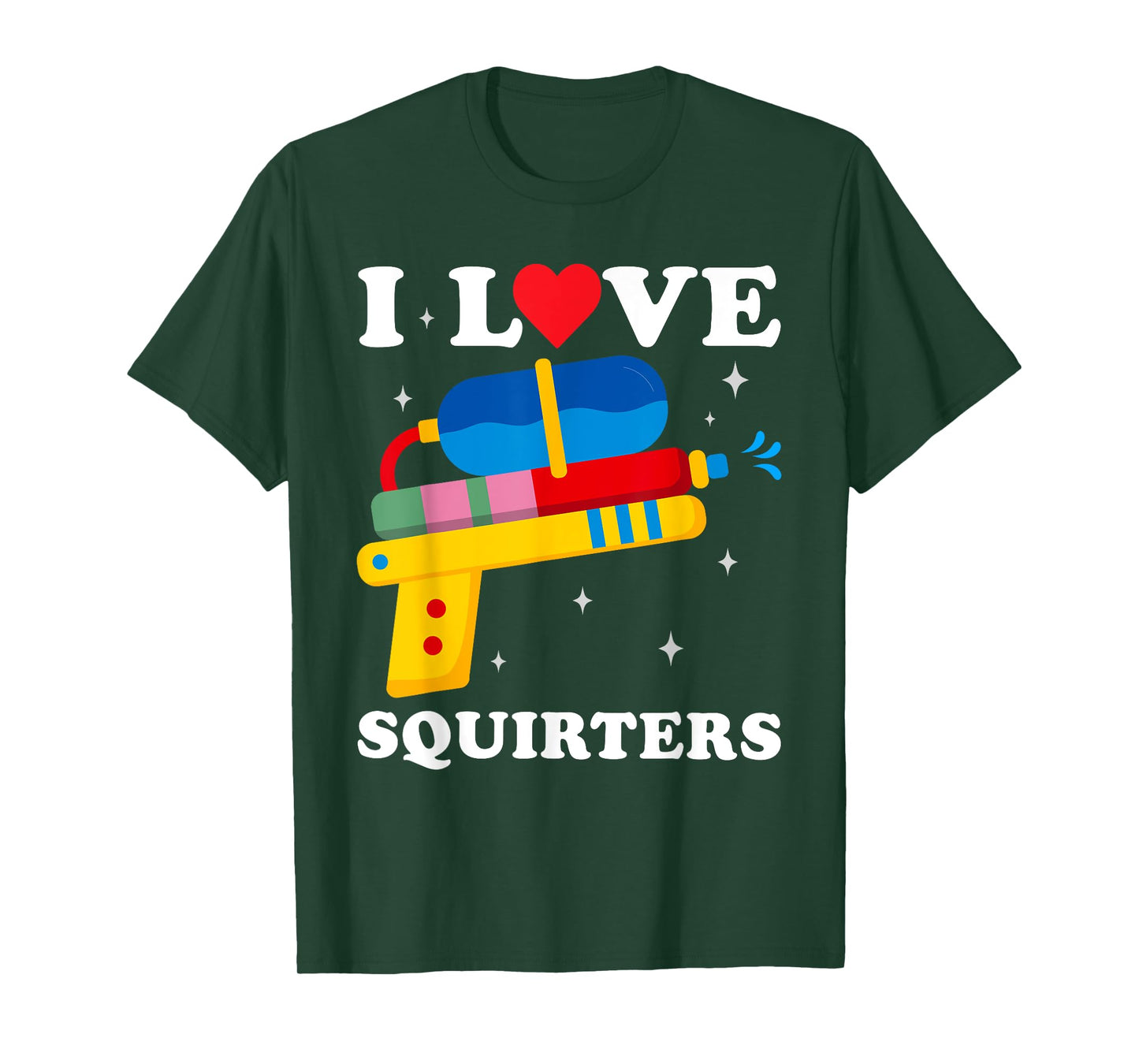 I Love Squirters Funny I Heart Squirters Water Gun T-Shirt